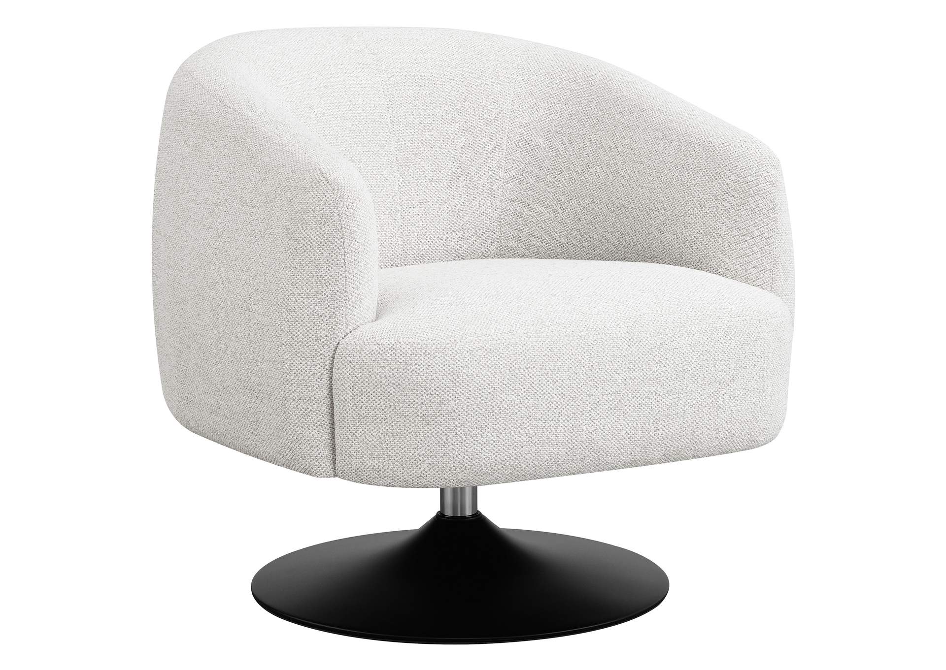 Dave Upholstered Swivel Accent Chair Beige and Matte Black,Coaster Furniture