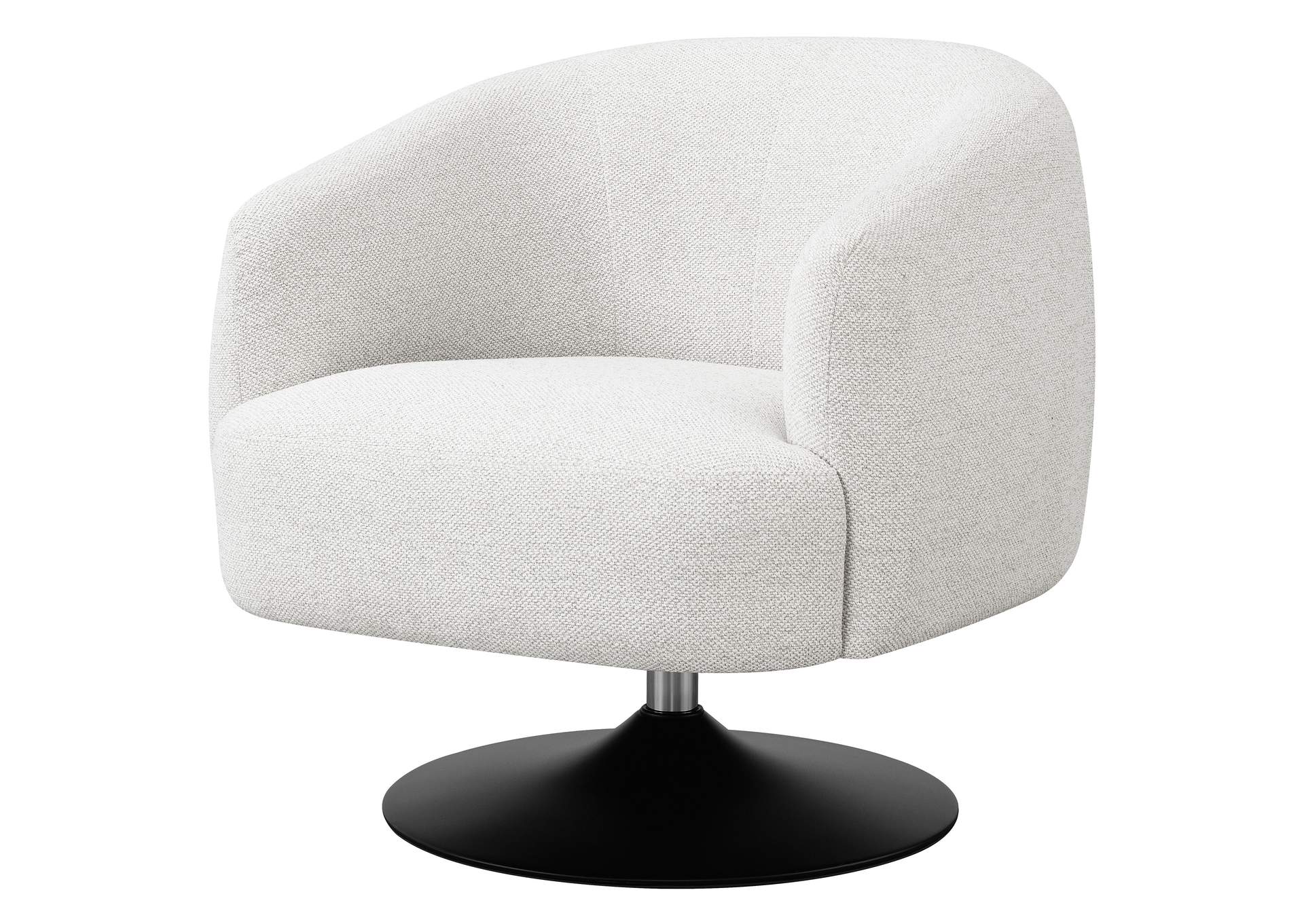 Dave Upholstered Swivel Accent Chair Beige and Matte Black,Coaster Furniture