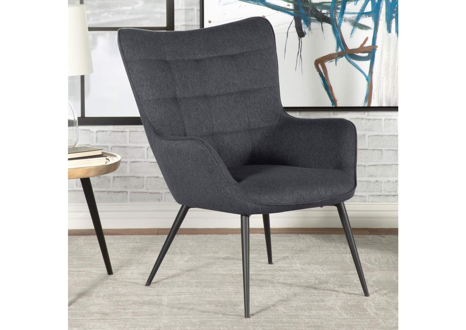 Isla Upholstered Flared Arms Accent Chair with Grid Tufted,Coaster Furniture