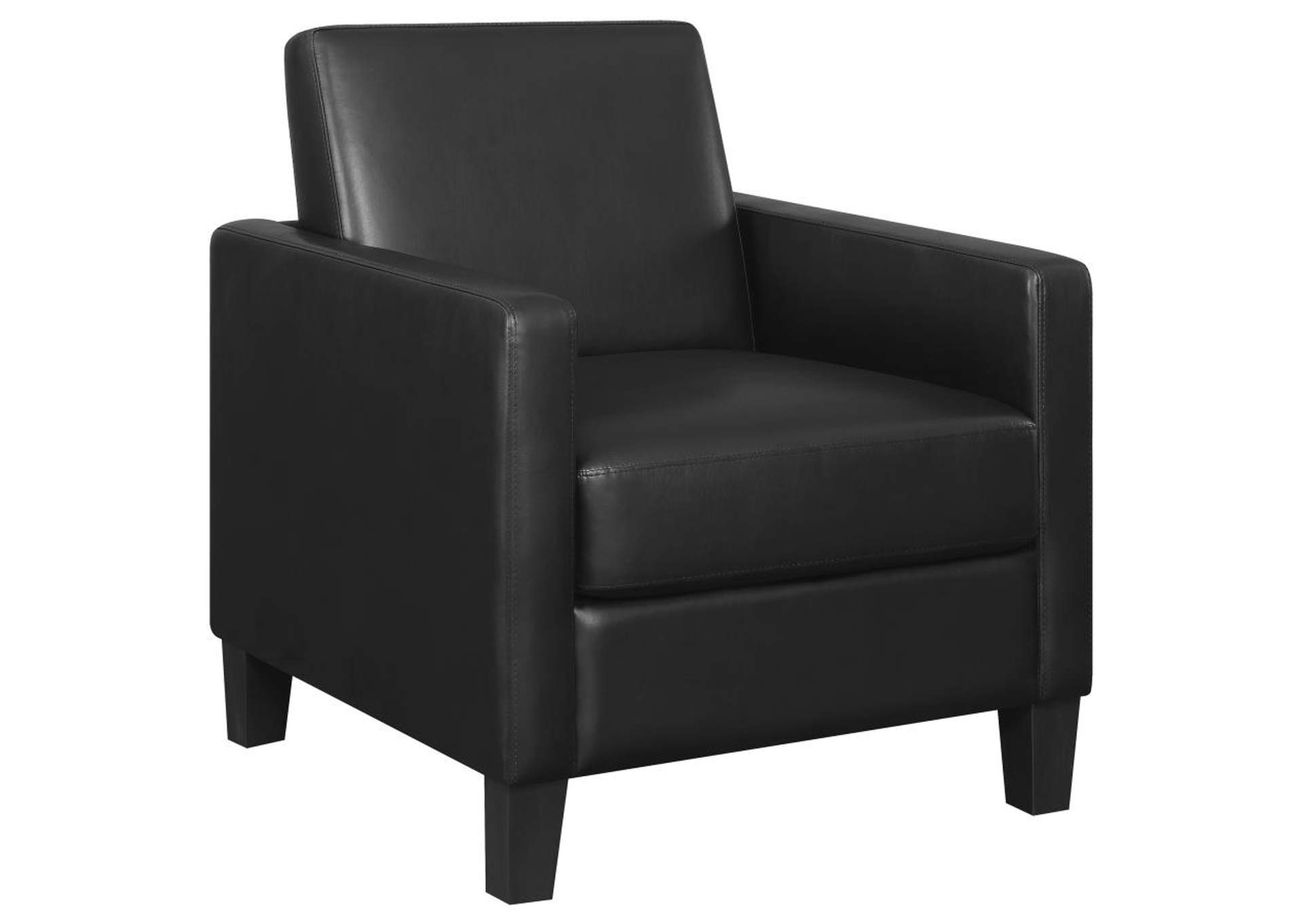 Julio Upholstered Accent Chair with Track Arms Black,Coaster Furniture