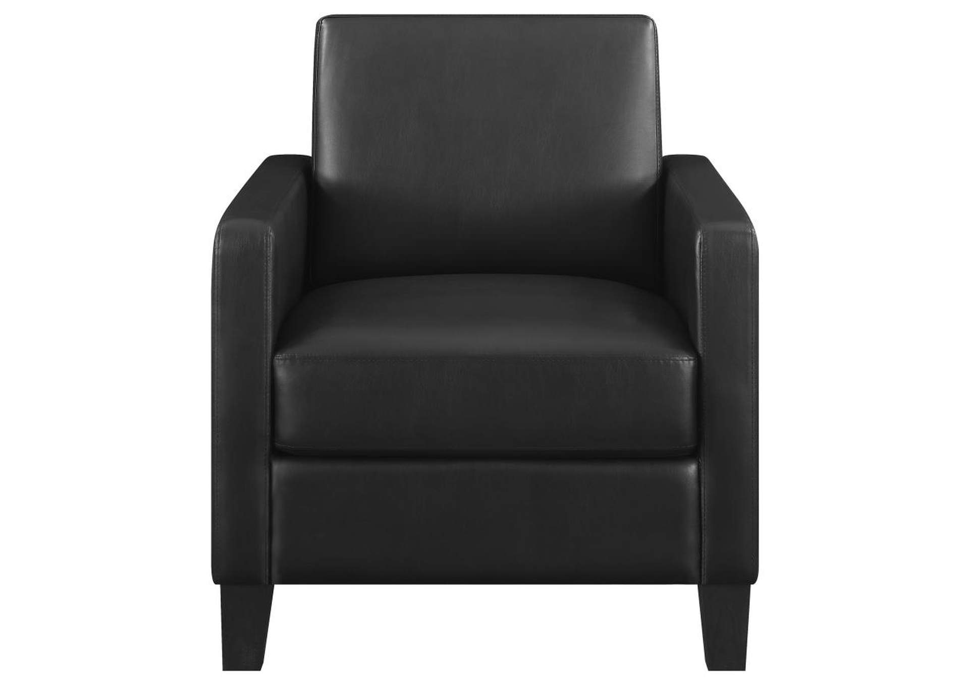 Julio Upholstered Accent Chair with Track Arms Black,Coaster Furniture