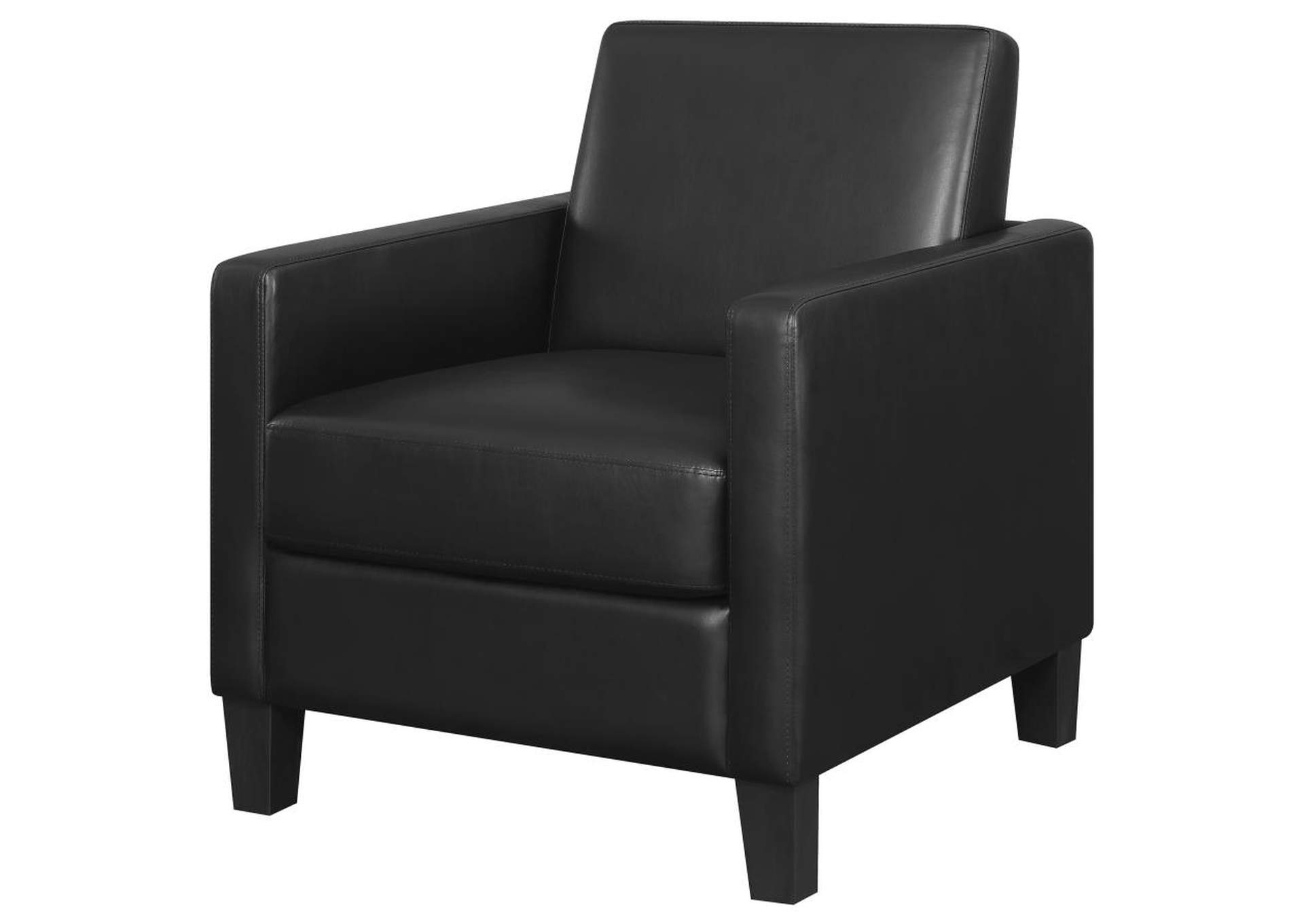 Julio Upholstered Accent Chair with Track Arms Black,Coaster Furniture