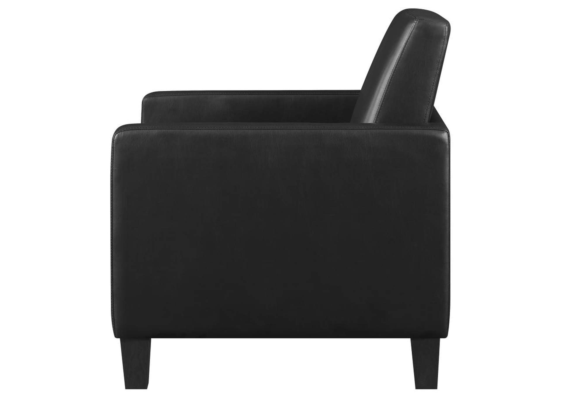 Julio Upholstered Accent Chair with Track Arms Black,Coaster Furniture