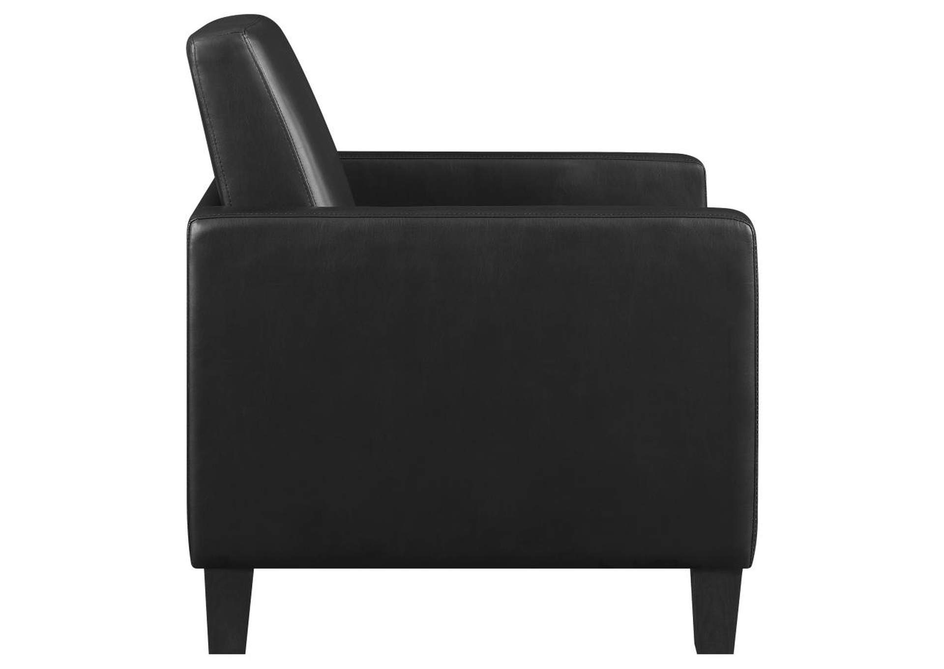 Julio Upholstered Accent Chair with Track Arms Black,Coaster Furniture