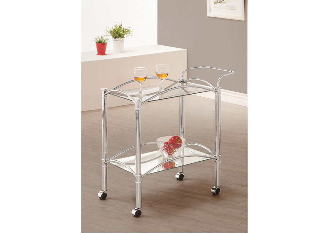 Chrome Serving Cart,ABF Coaster Furniture