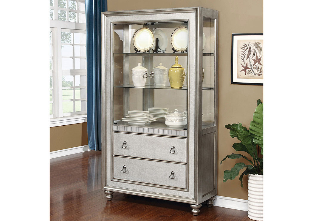 Metallic Platinum Curio Cabinet,ABF Coaster Furniture