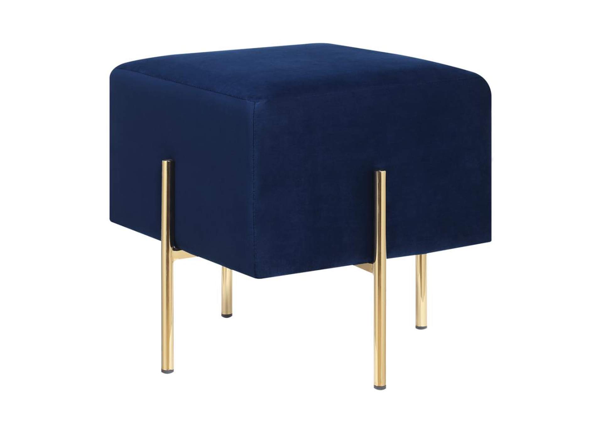 Square Upholstered Ottoman Blue,Coaster Furniture