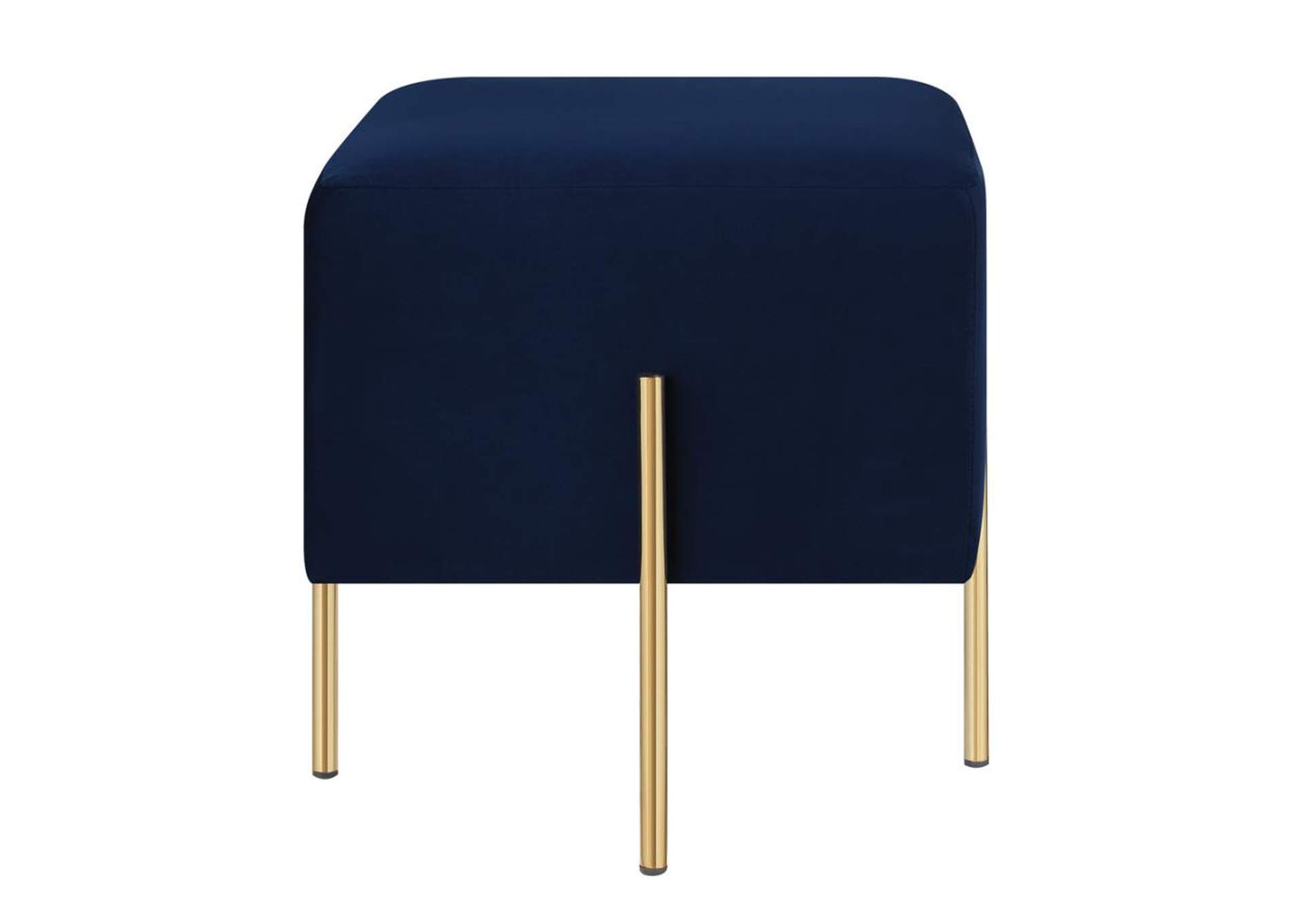 Square Upholstered Ottoman Blue,Coaster Furniture