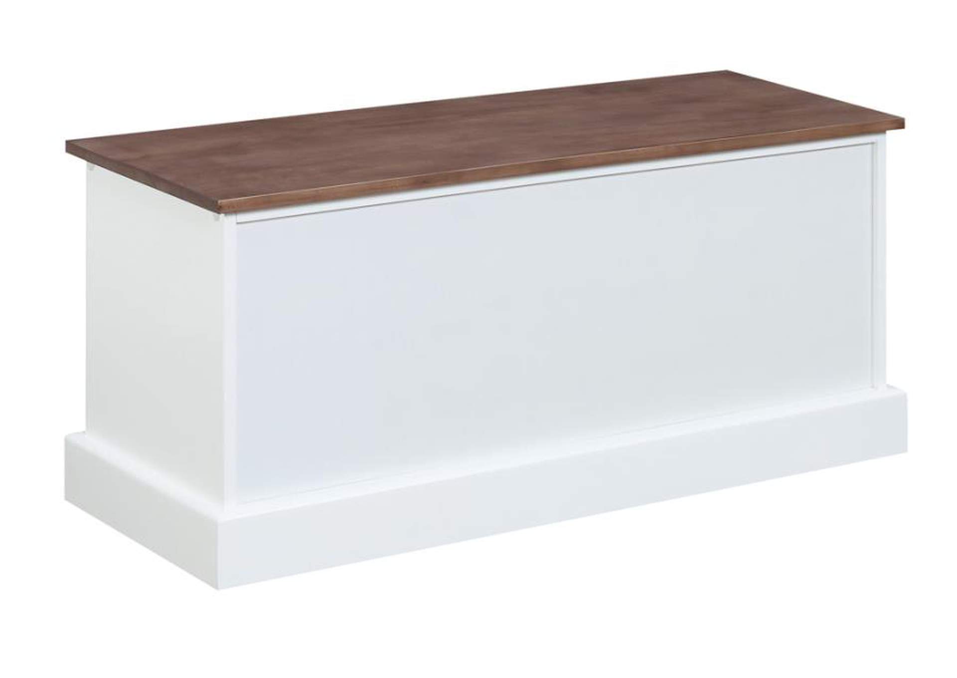 Alma 3-Drawer Storage Bench Weathered Brown And White,Coaster Furniture