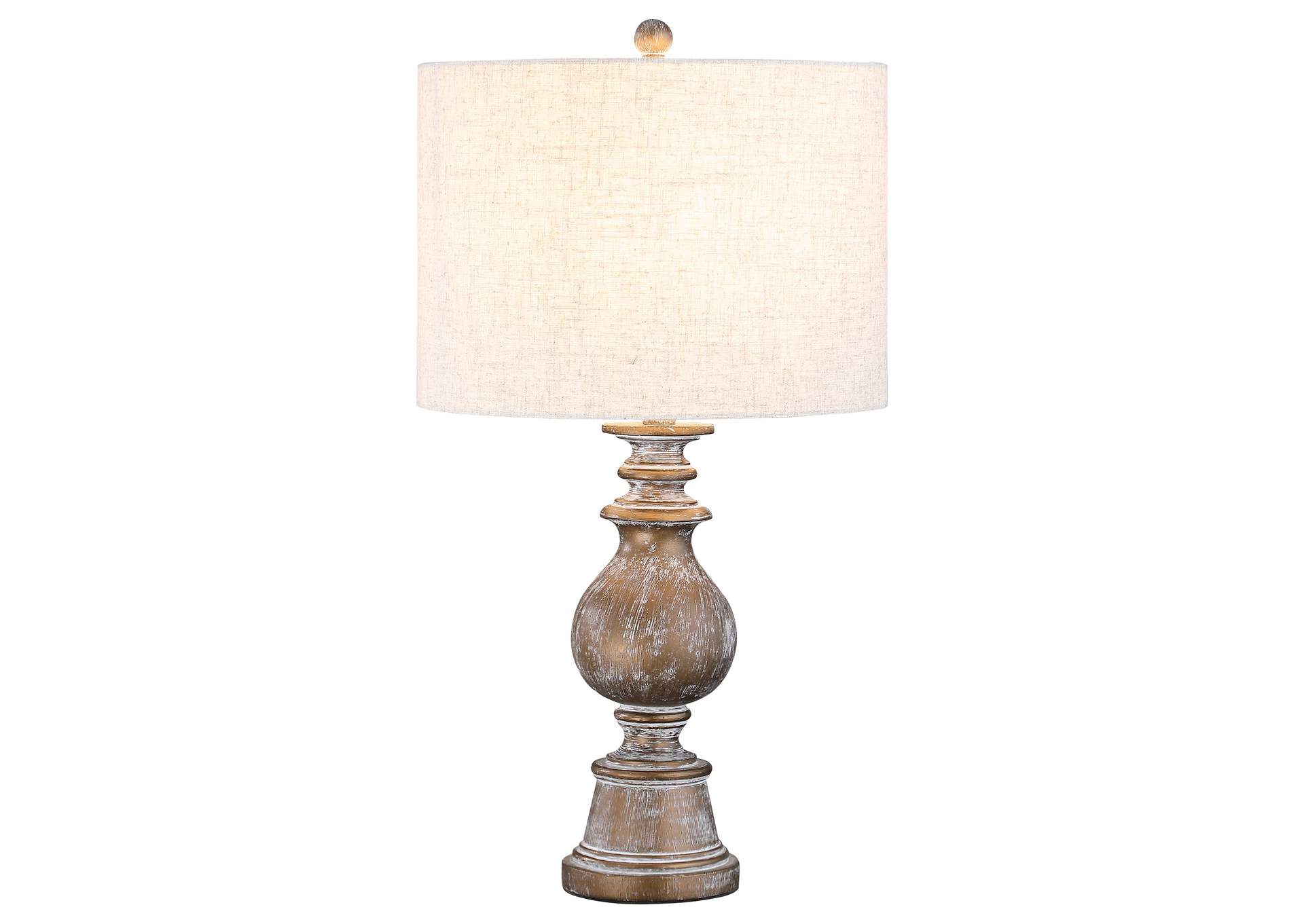 Brie Drum Shade Table Lamp Oatmeal and Antique Gold,Coaster Furniture