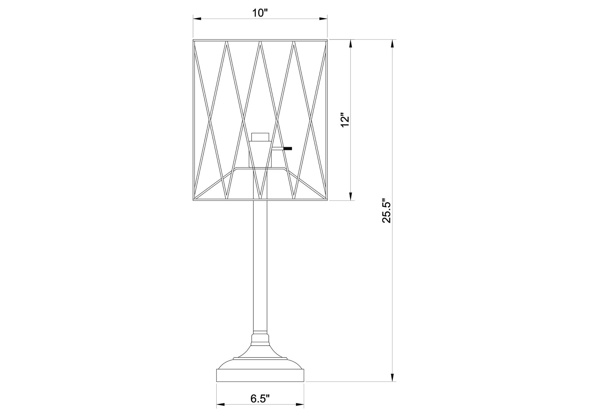 Mayfield Metal Slender Torch Table Lamp Black,Coaster Furniture