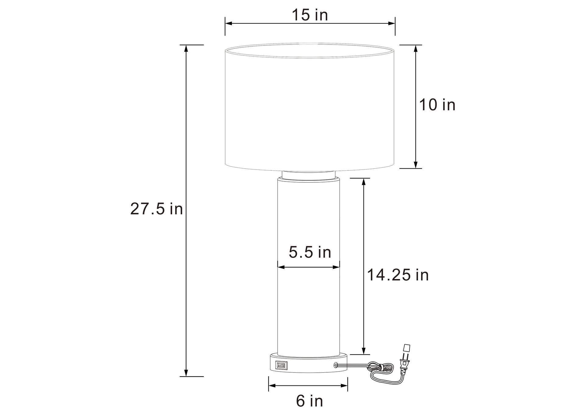 TABLE LAMP,Coaster Furniture