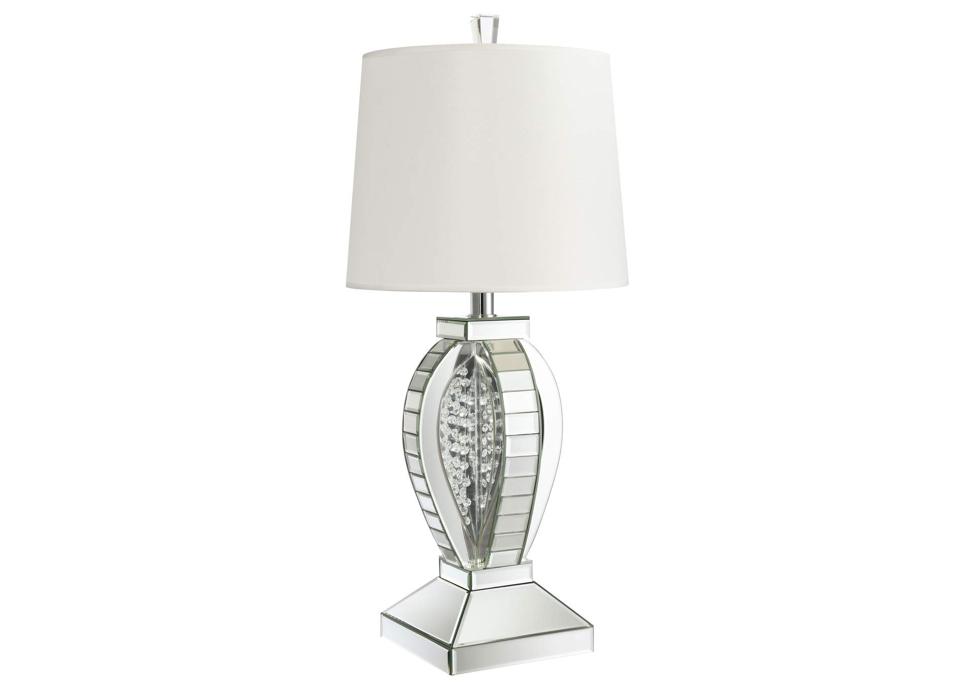 Klein Table Lamp with Drum Shade White and Mirror,Coaster Furniture