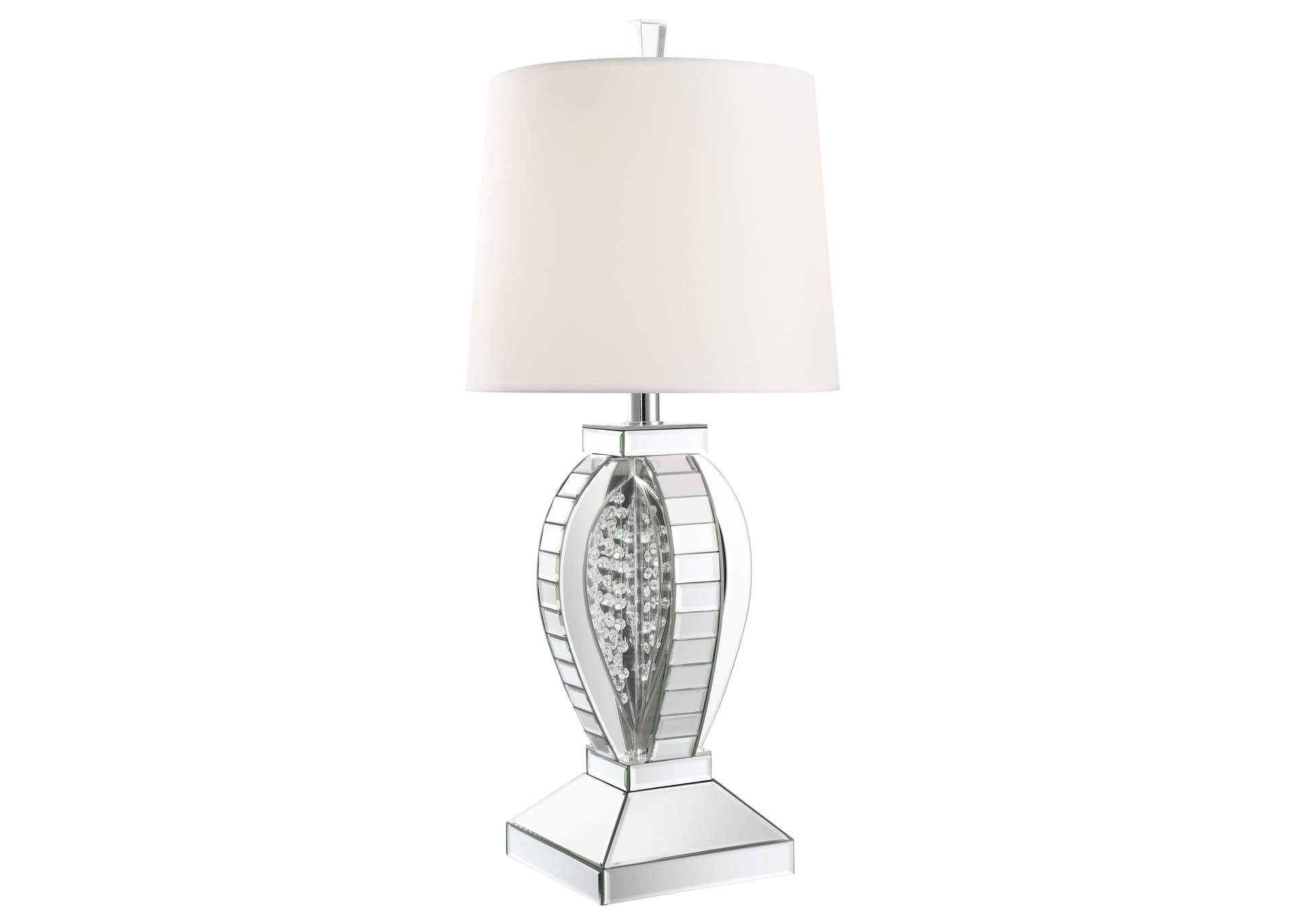 Klein Table Lamp with Drum Shade White and Mirror,Coaster Furniture