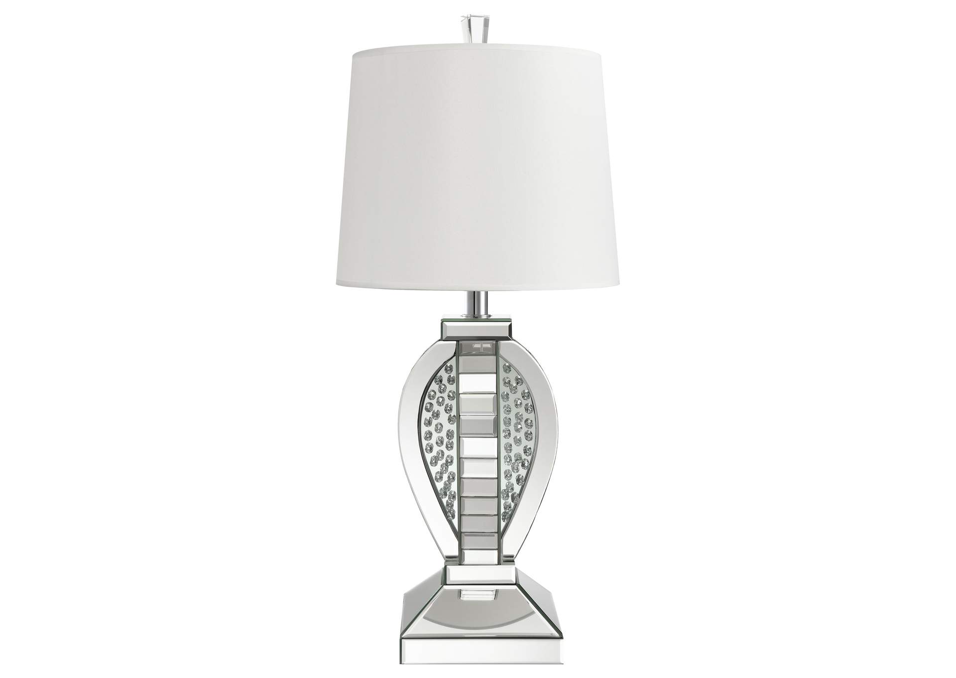 Klein Table Lamp with Drum Shade White and Mirror,Coaster Furniture