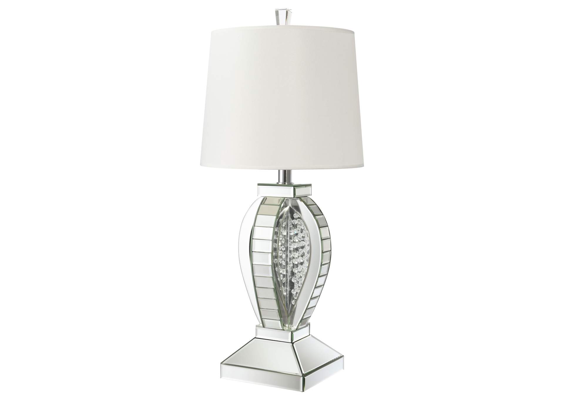 Klein Table Lamp with Drum Shade White and Mirror,Coaster Furniture