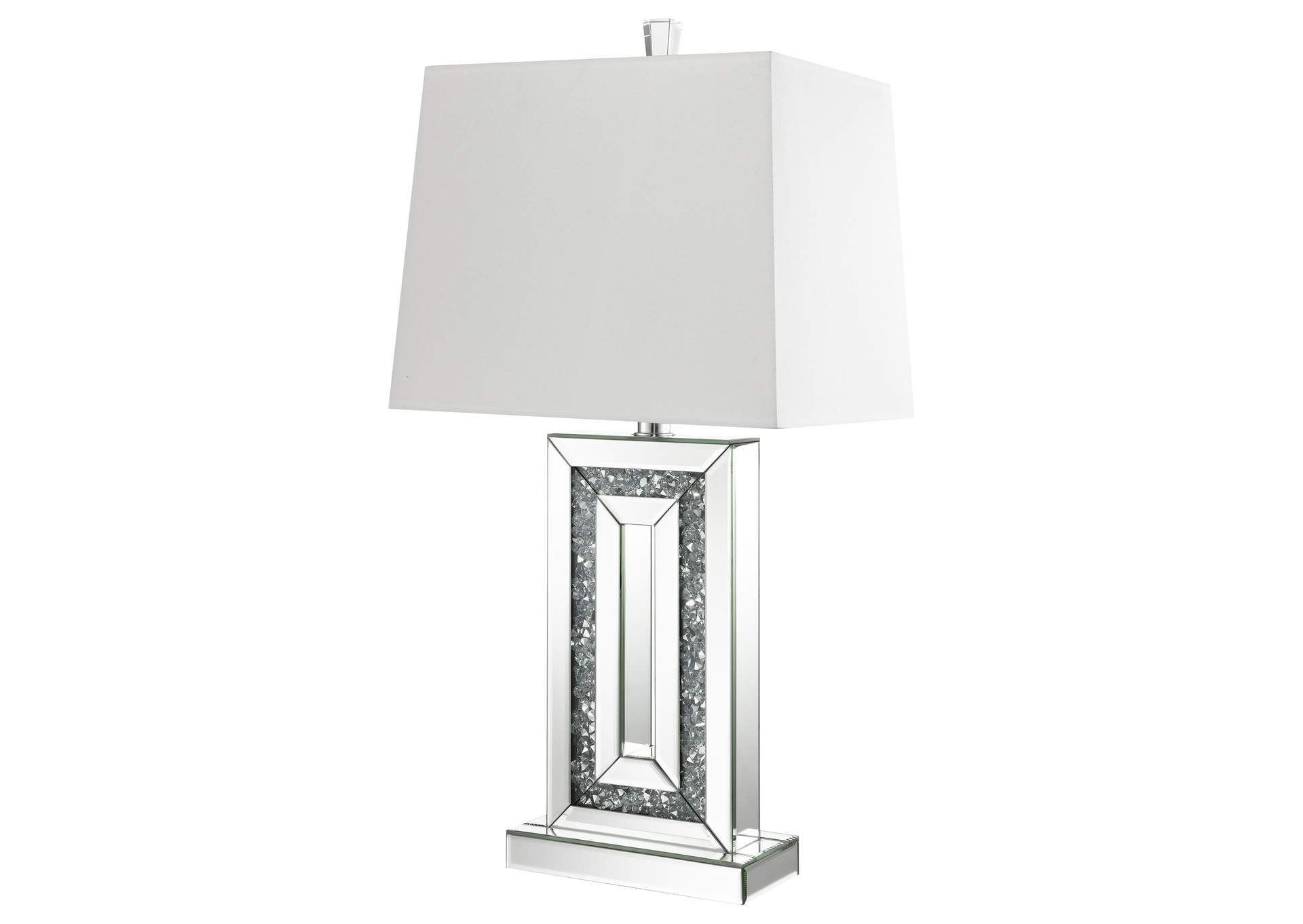 Ayelet Table Lamp with Square Shade White and Mirror,Coaster Furniture