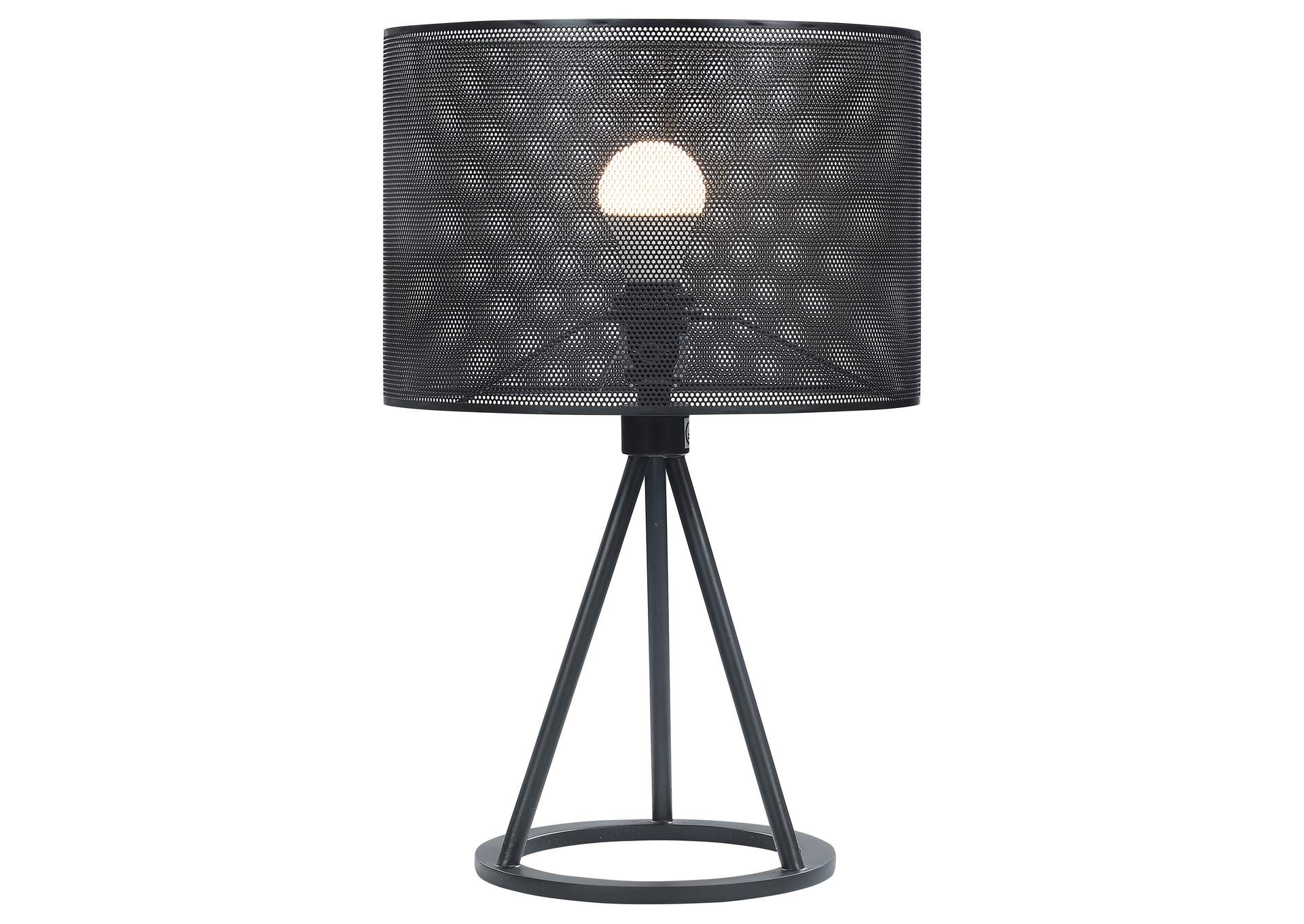 Chapin Metal Mesh Shade Table Lamp Matte Black,Coaster Furniture