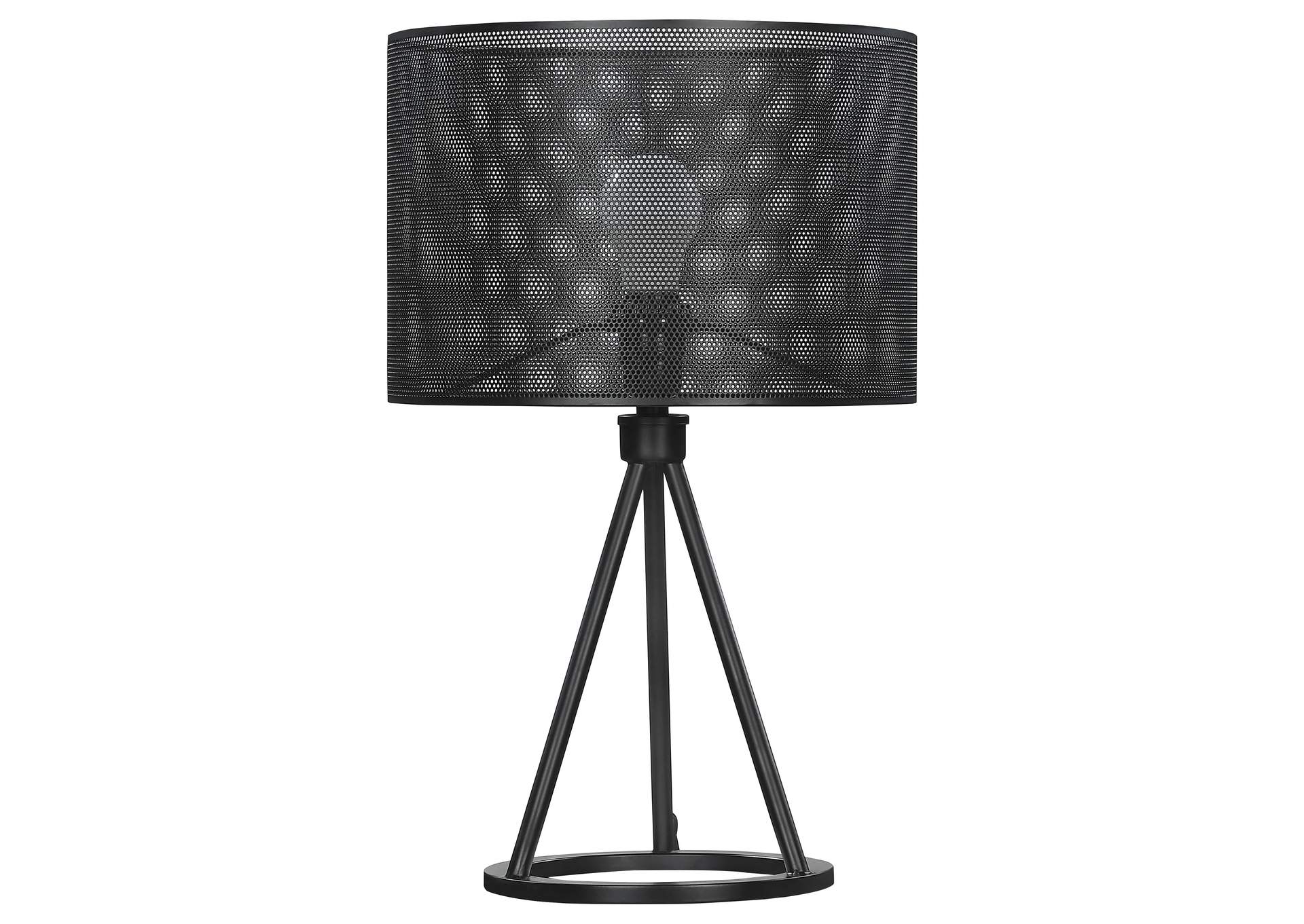 Chapin Metal Mesh Shade Table Lamp Matte Black,Coaster Furniture