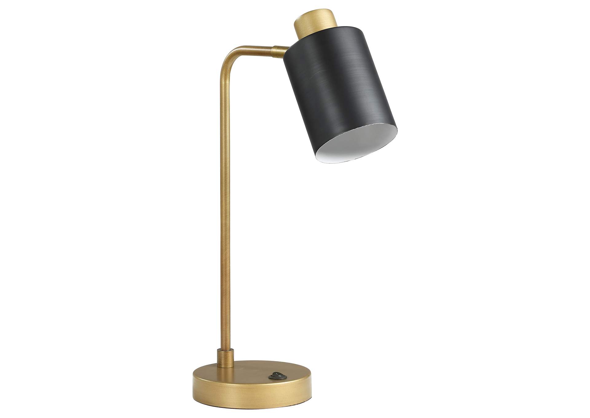 Cherise Adjustable Shade Table Lamp Antique Brass and Matte Black,Coaster Furniture