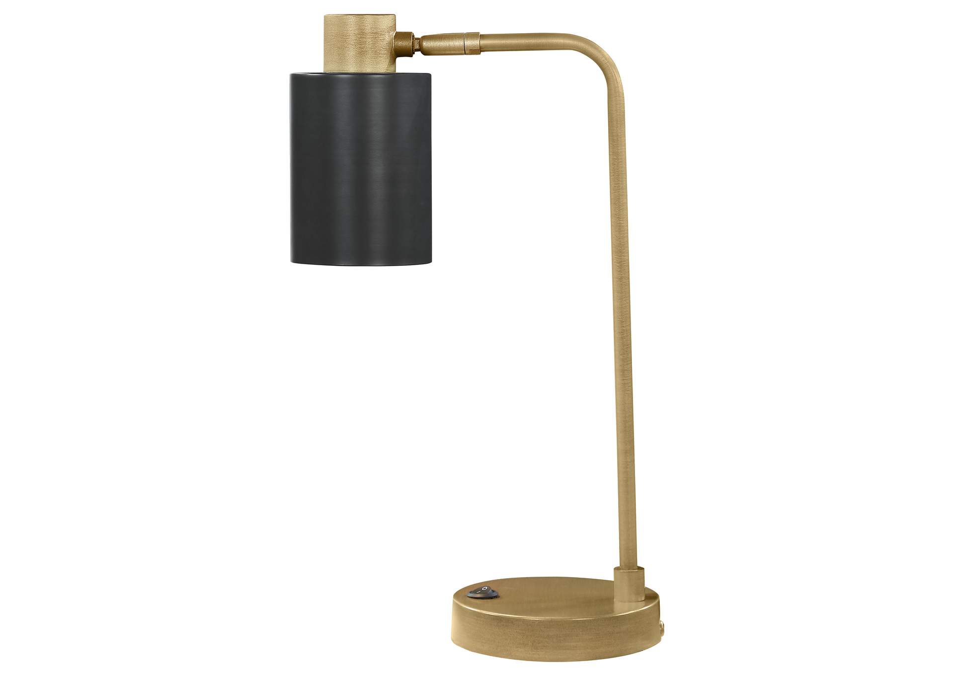Cherise Adjustable Shade Table Lamp Antique Brass and Matte Black,Coaster Furniture