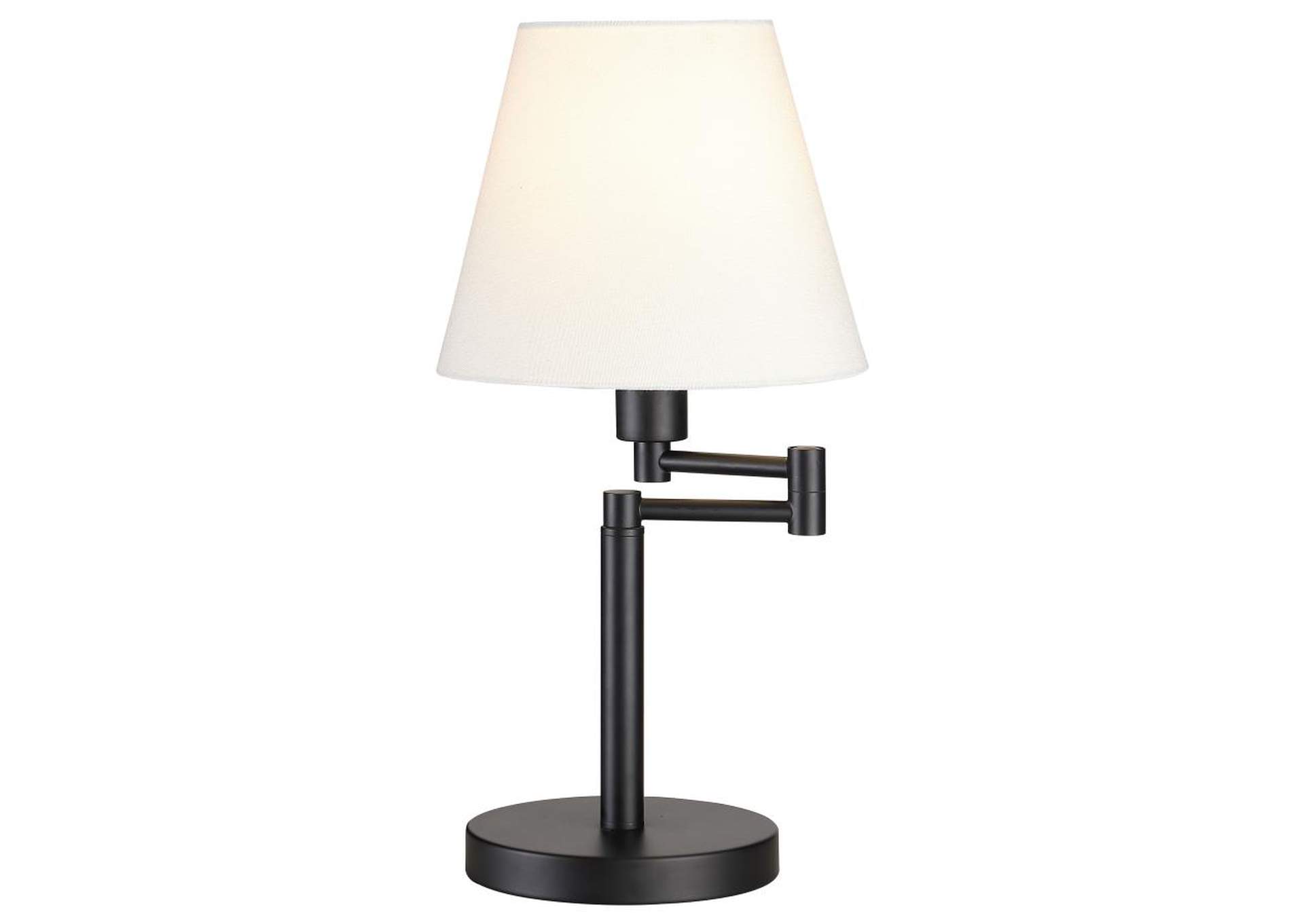 Colombe Rotatable Frame Table Lamp Off White And Matte Black,Coaster Furniture