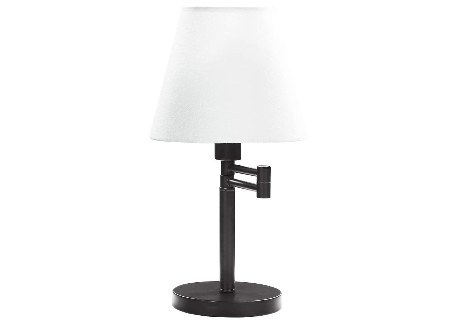 Colombe Rotatable Frame Table Lamp Off White And Matte Black,Coaster Furniture