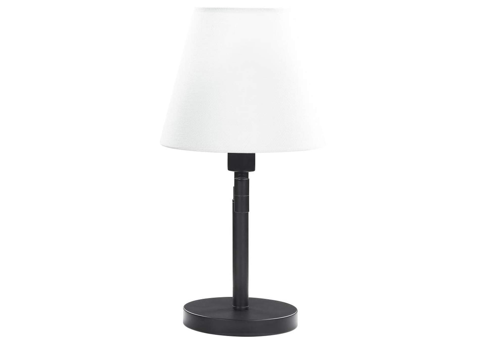 Colombe Rotatable Frame Table Lamp Off White And Matte Black,Coaster Furniture