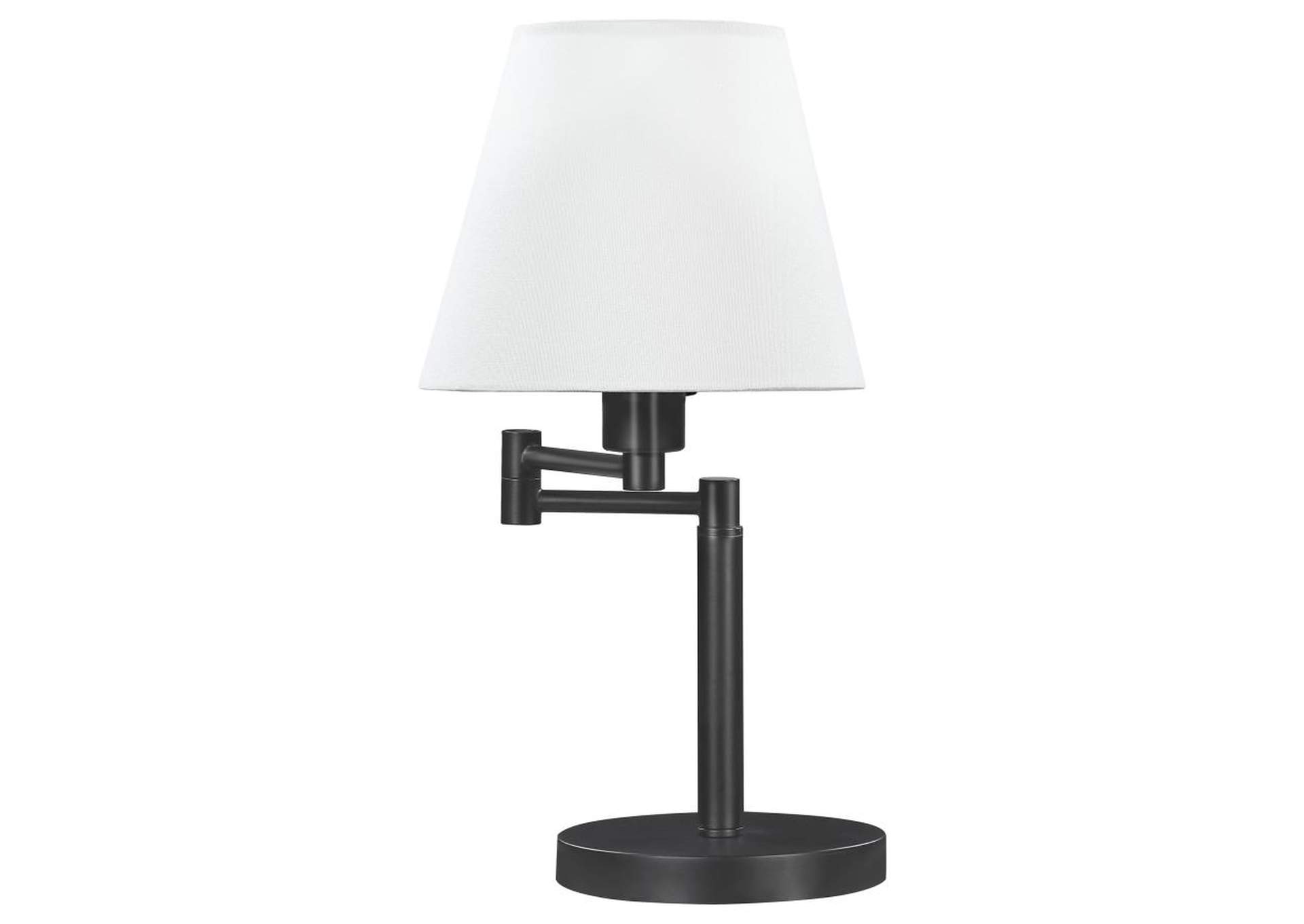 Colombe Rotatable Frame Table Lamp Off White And Matte Black,Coaster Furniture