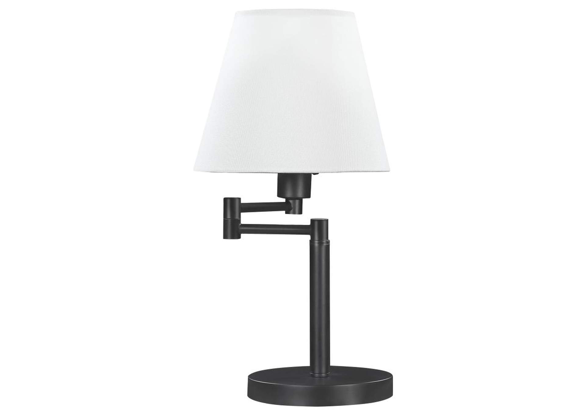 Colombe Rotatable Frame Table Lamp Off White And Matte Black,Coaster Furniture