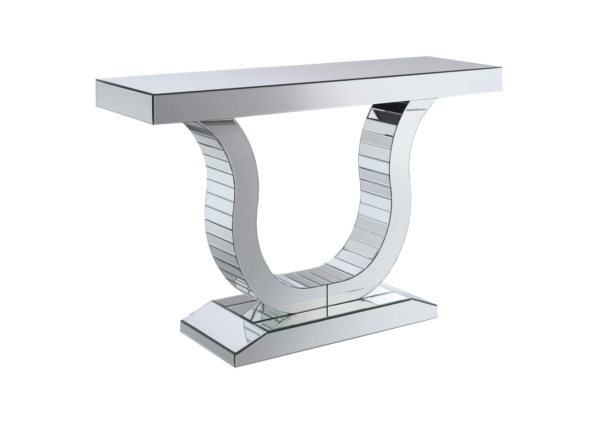 Saanvi Console Table with U-shaped Base Clear Mirror,Coaster Furniture