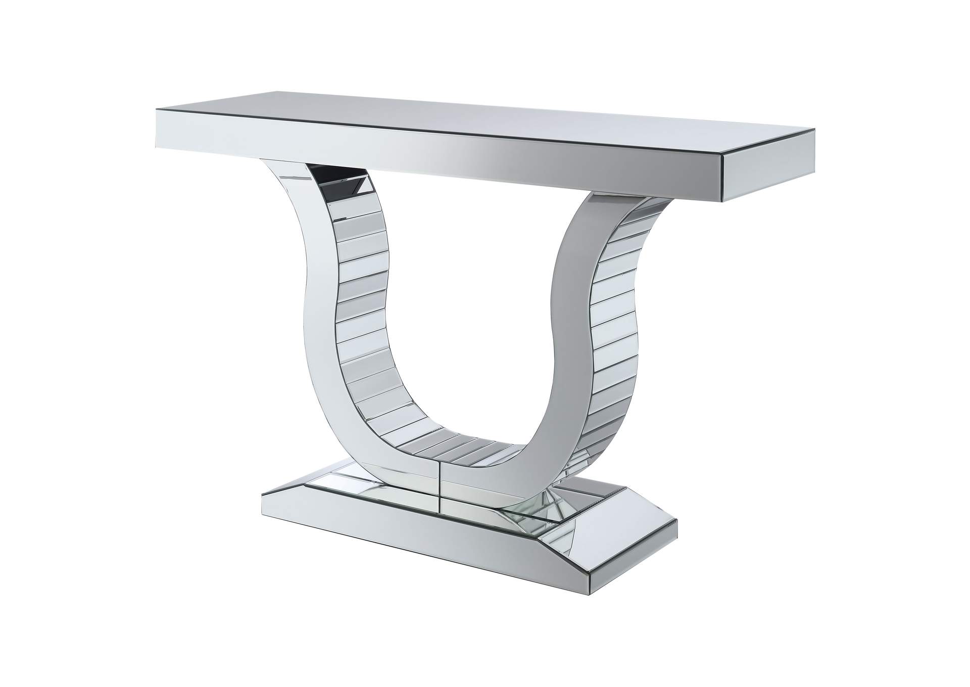 Saanvi Console Table with U-shaped Base Clear Mirror,Coaster Furniture