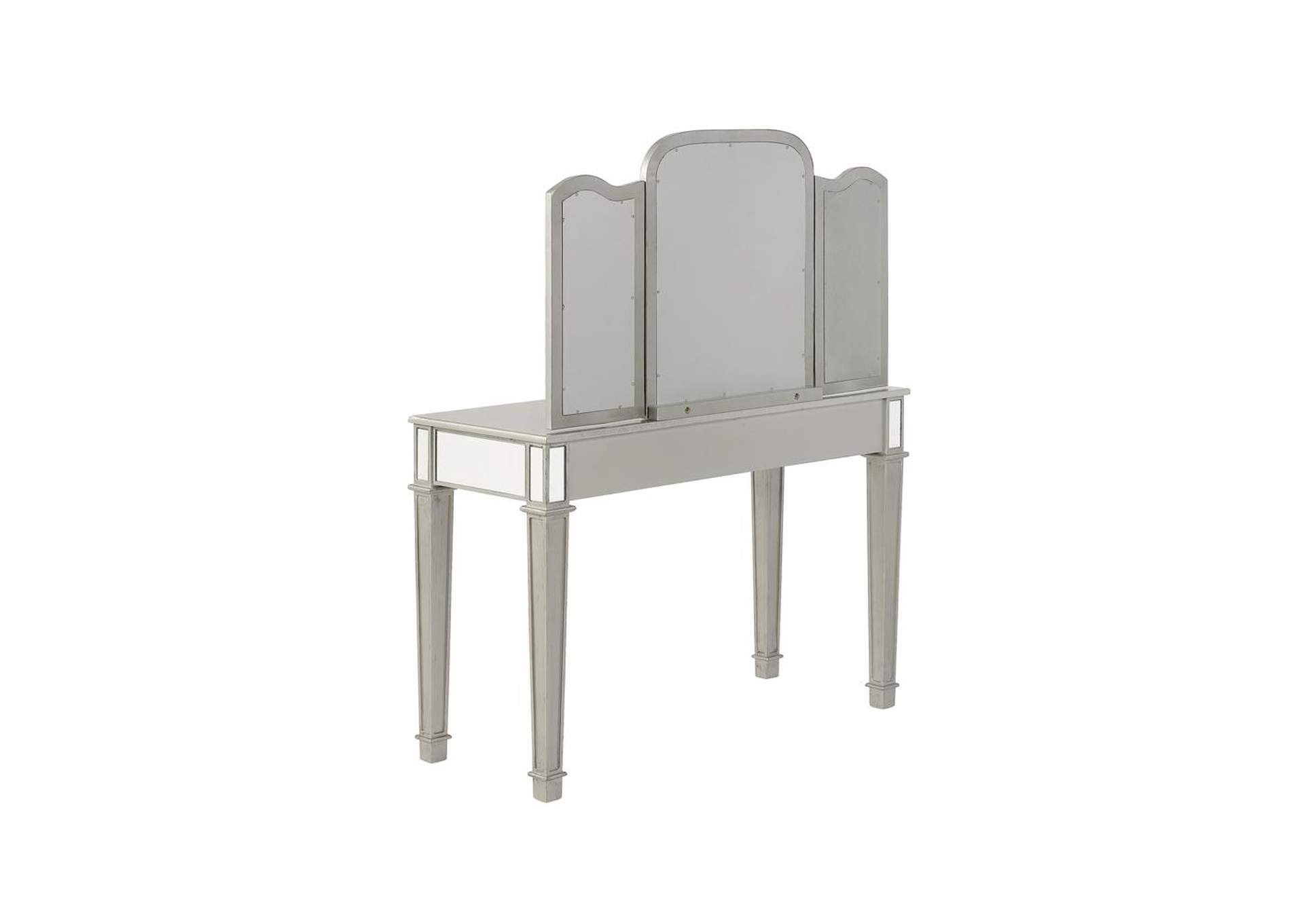 2-piece Vanity Set Metallic Platinum and White,Coaster Furniture