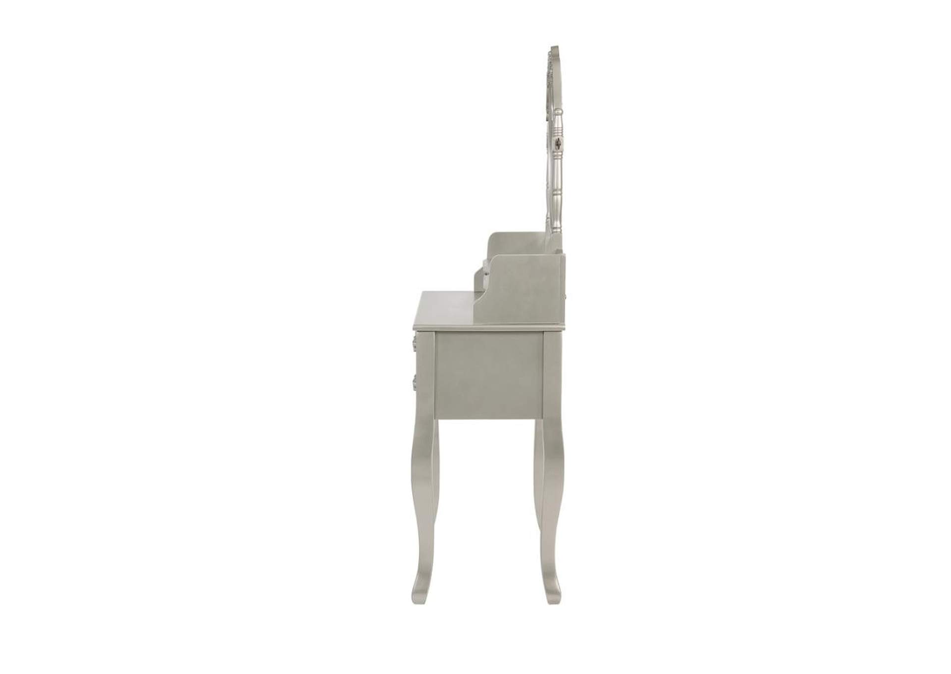 2-Piece Vanity Set Metallic Silver And White,Coaster Furniture