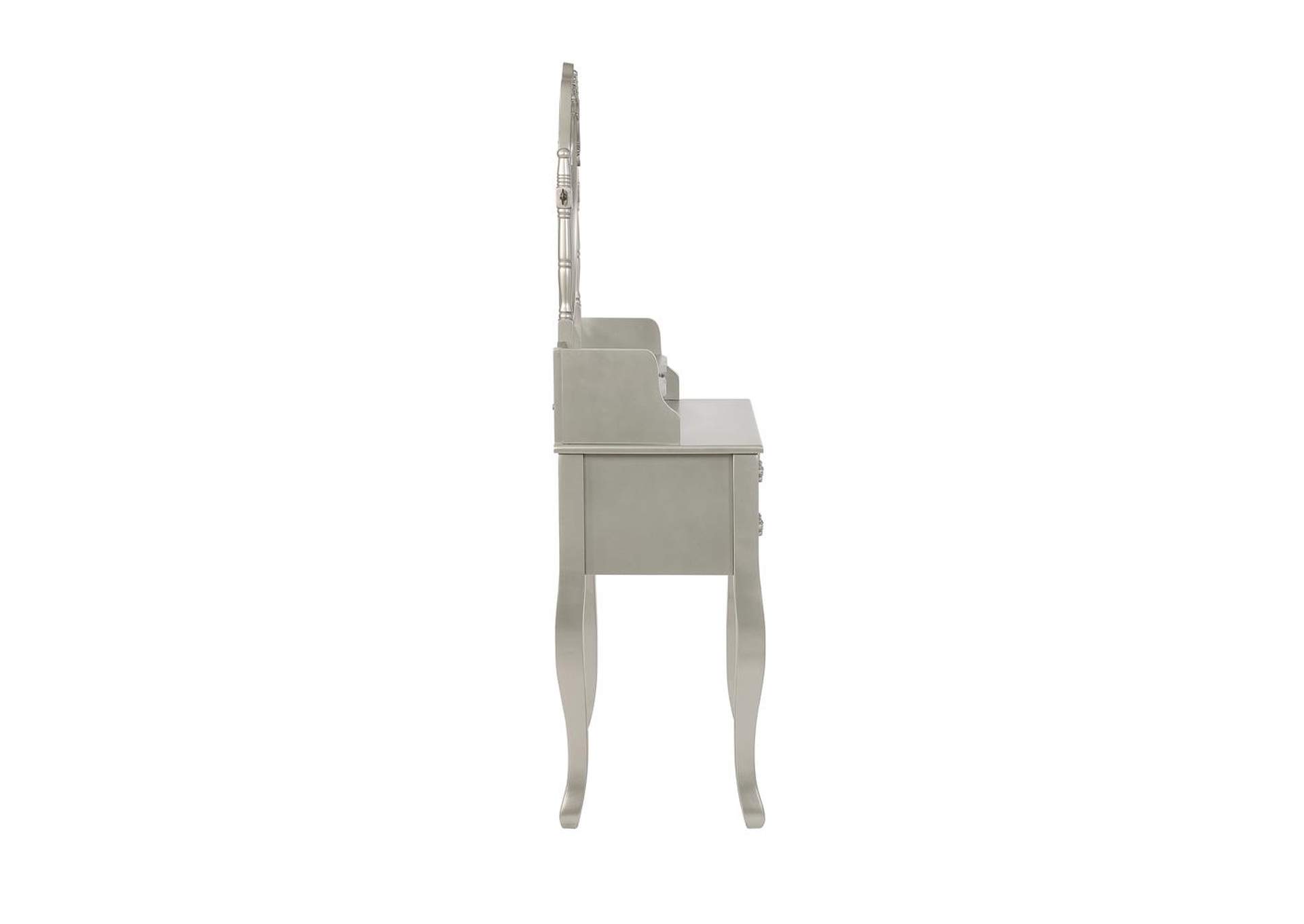 2-piece Vanity Set Metallic Silver and White,Coaster Furniture