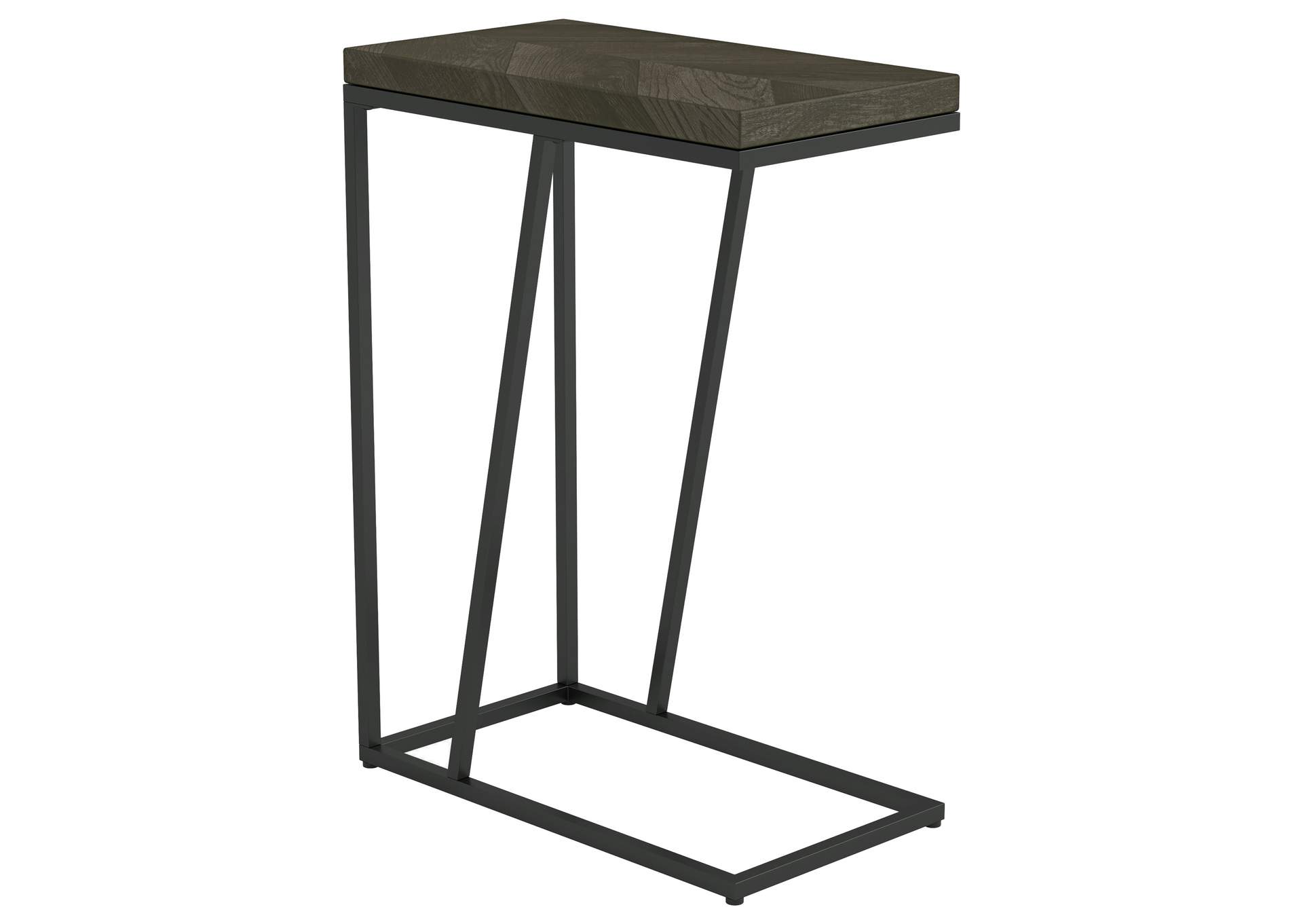 Sergio Chevron Rectangular Accent Table Rustic Grey,Coaster Furniture