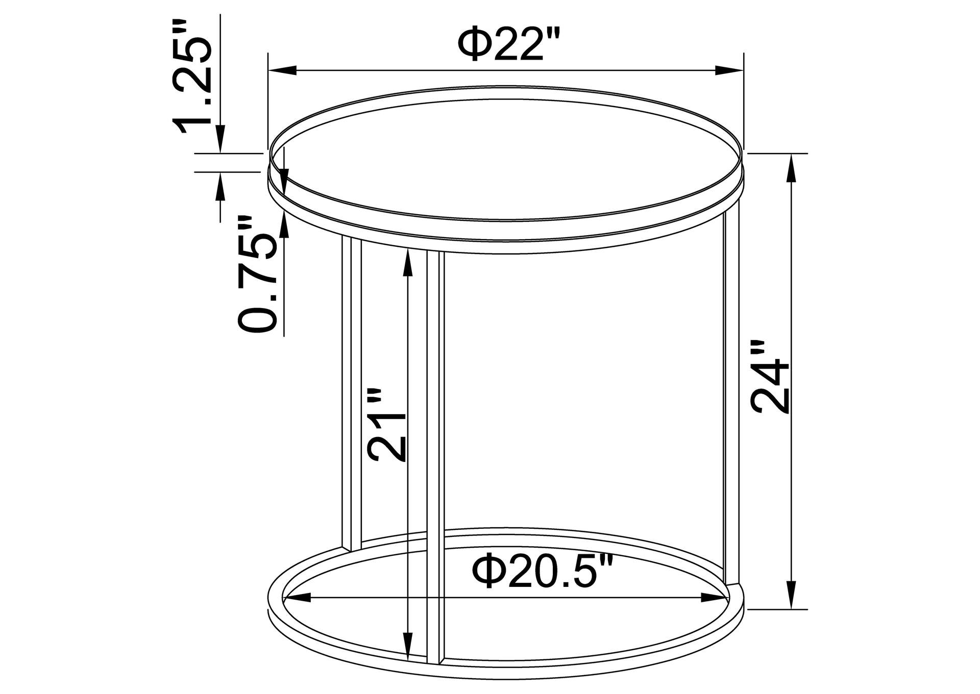 Rodrigo Round End Table Weathered Elm and Gunmetal,Coaster Furniture