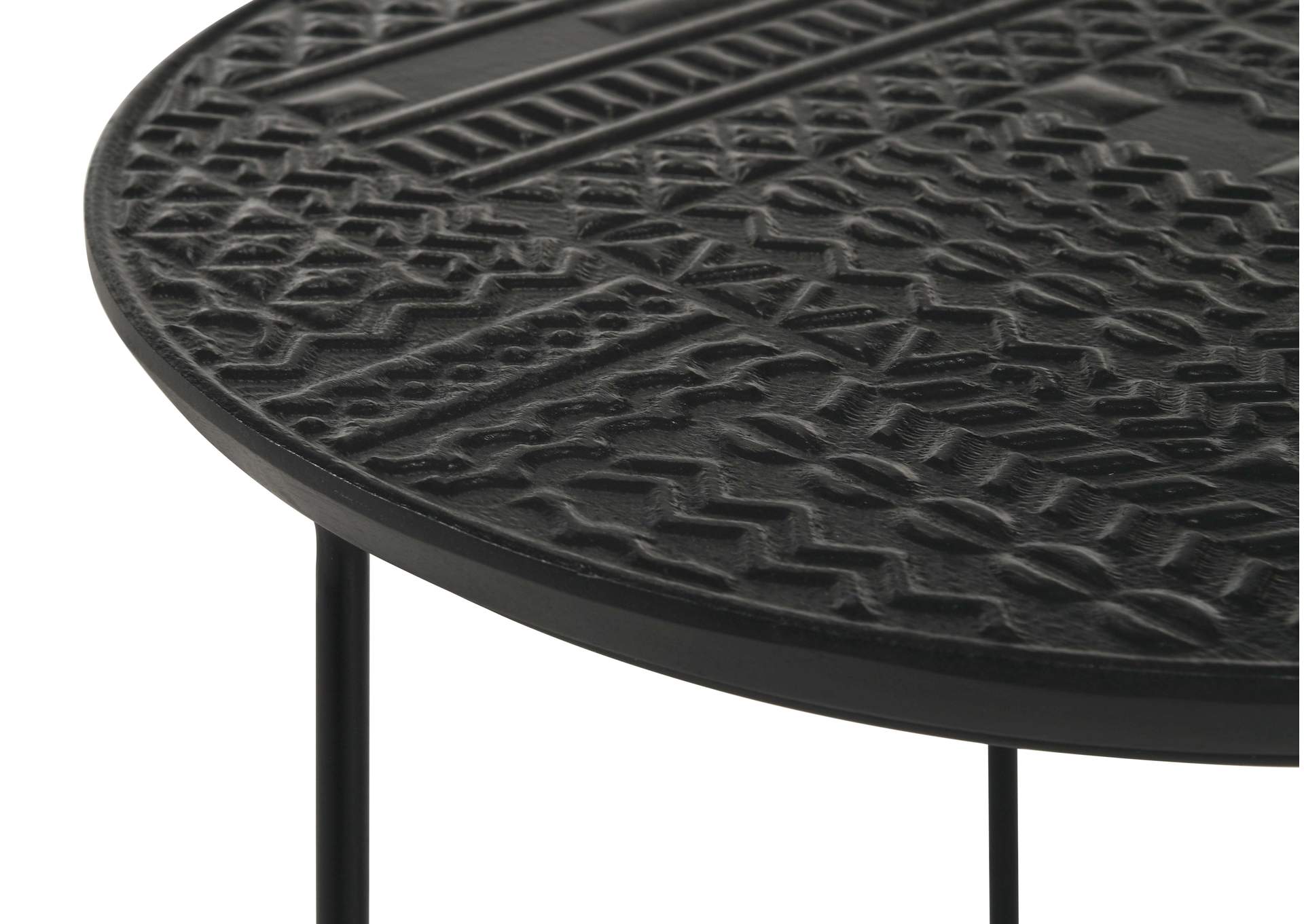 Loannis 2-piece Round Nesting Table Matte Black,Coaster Furniture