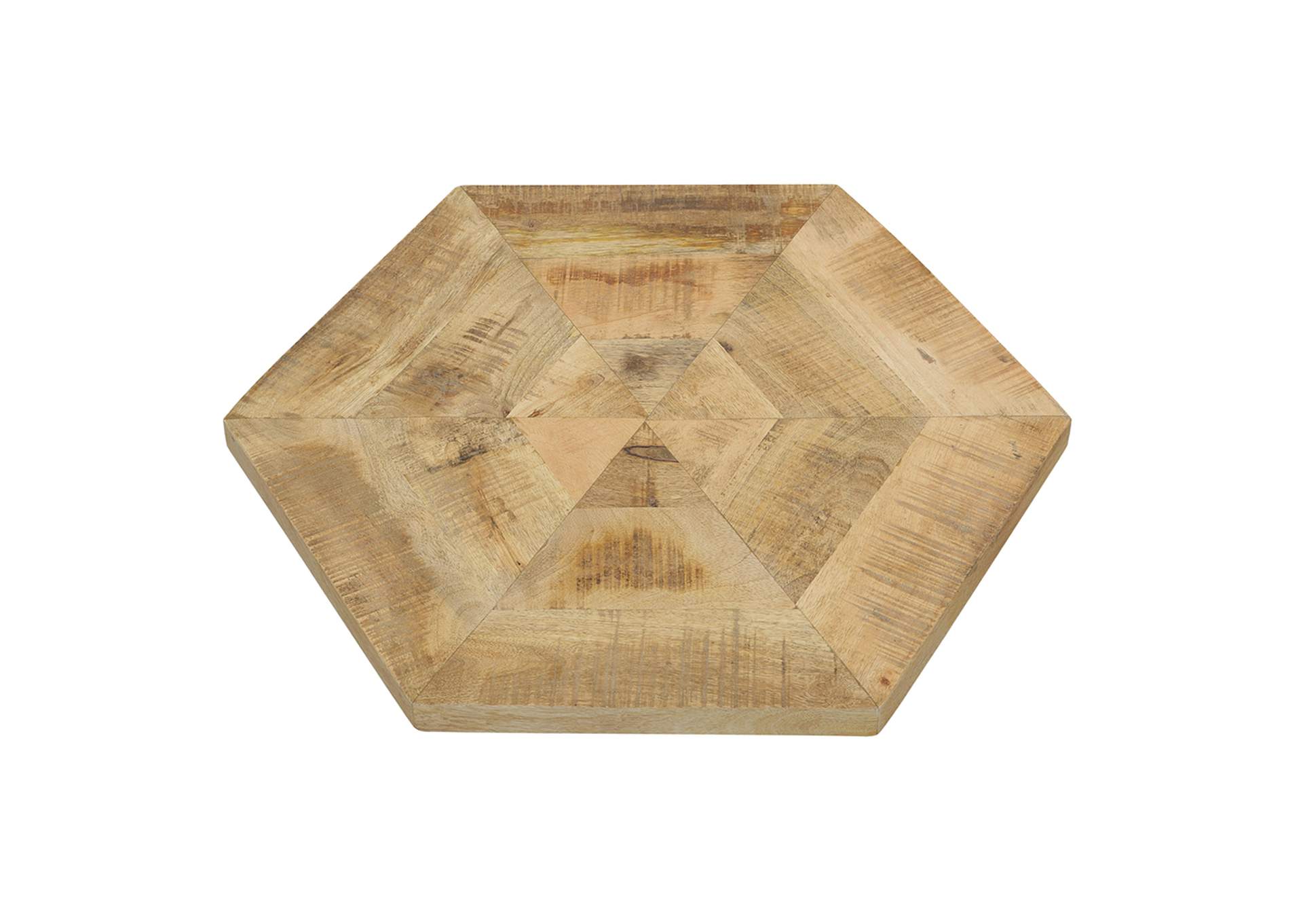 Adger 2-piece Hexagon Nesting Tables Natural and Black,Coaster Furniture