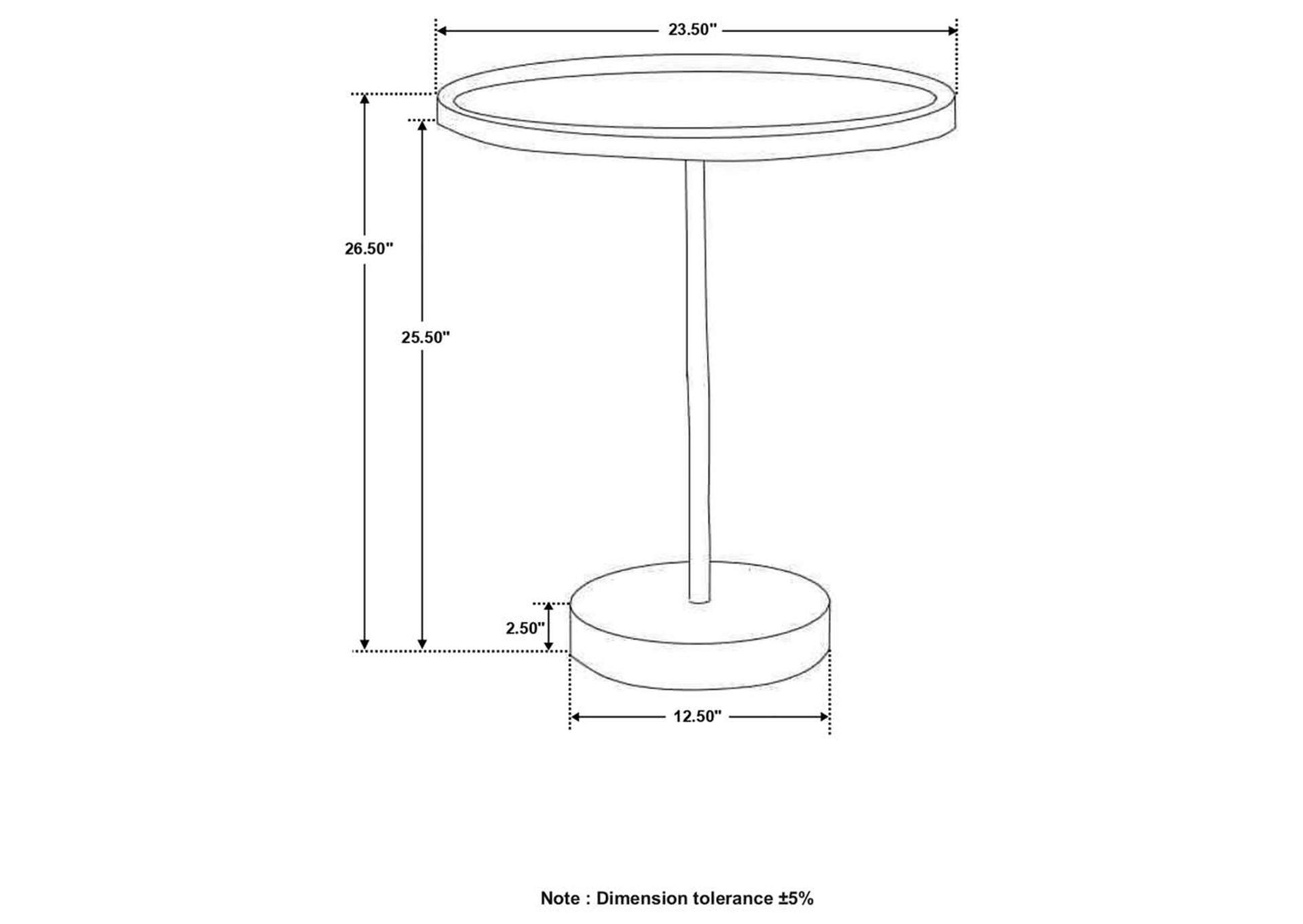 Ginevra Round Wooden Top Accent Table Natural And White,Coaster Furniture