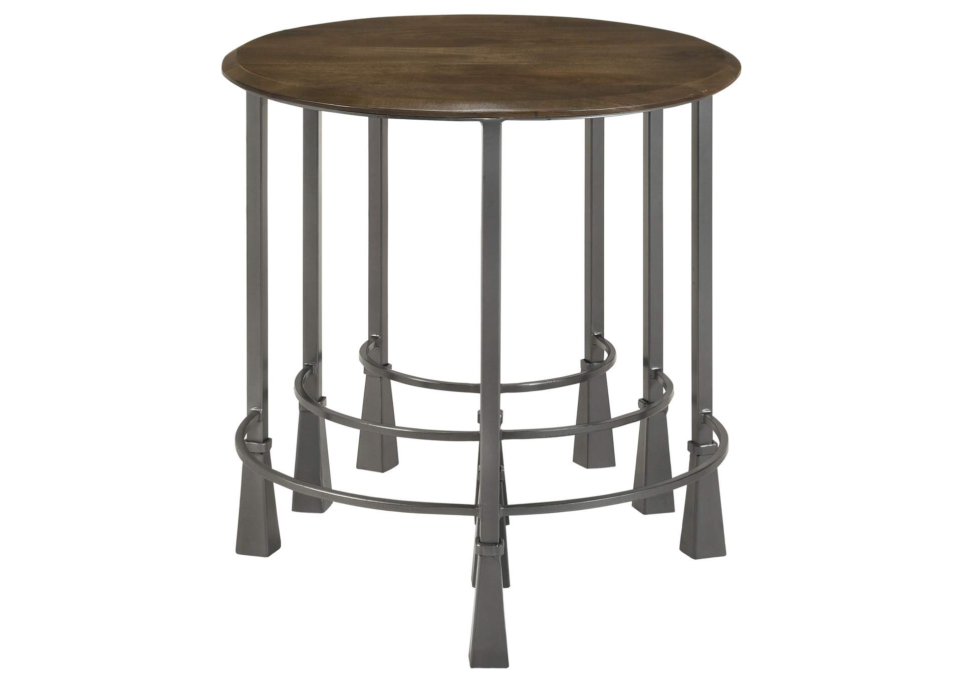 Deja 3-piece Round Nesting Table Natural and Gunmetal,Coaster Furniture