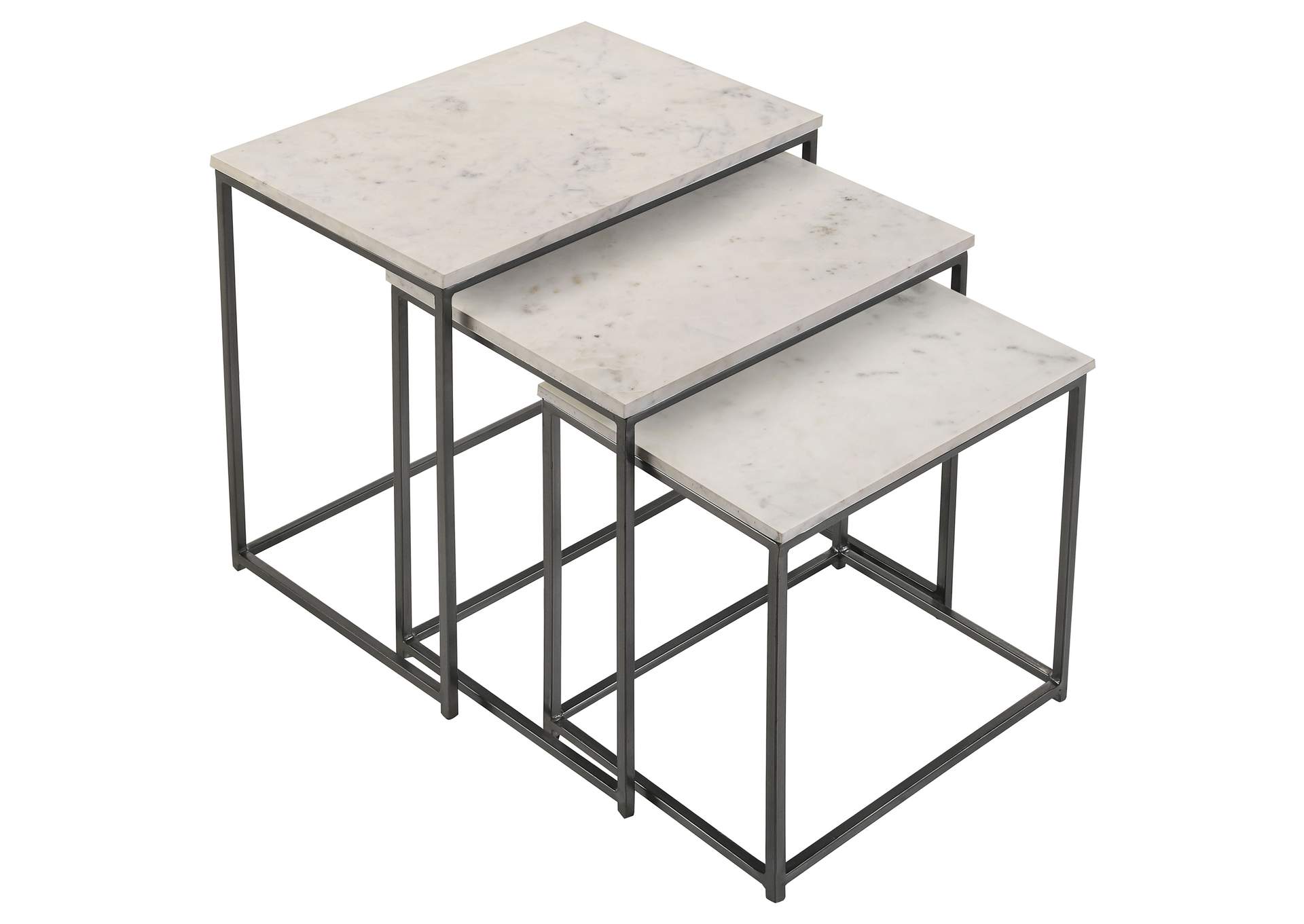 Caine 3-piece Nesting Table with Marble Top,Coaster Furniture