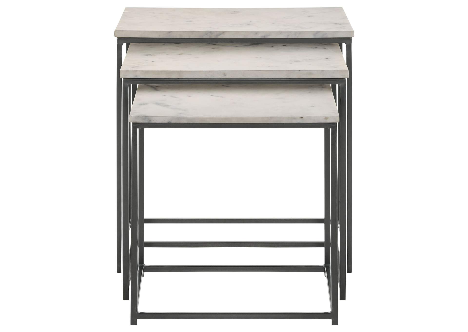 Caine 3-piece Nesting Table with Marble Top,Coaster Furniture