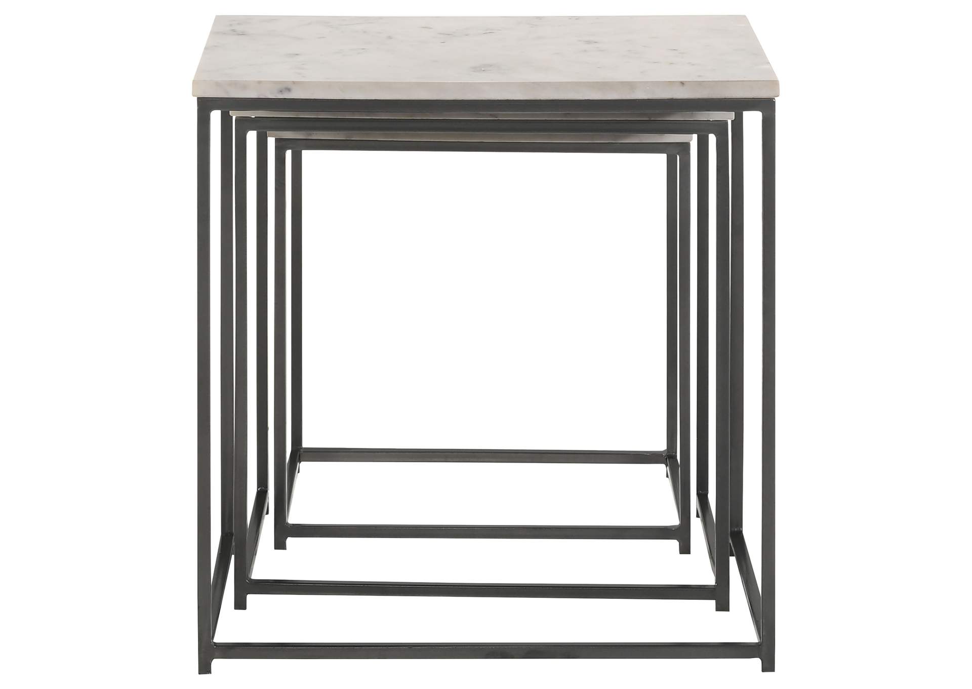 Caine 3-piece Nesting Table with Marble Top,Coaster Furniture