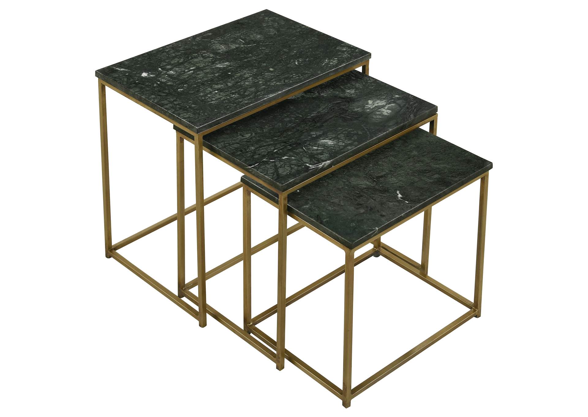 Caine 3-piece Nesting Table with Marble Top,Coaster Furniture