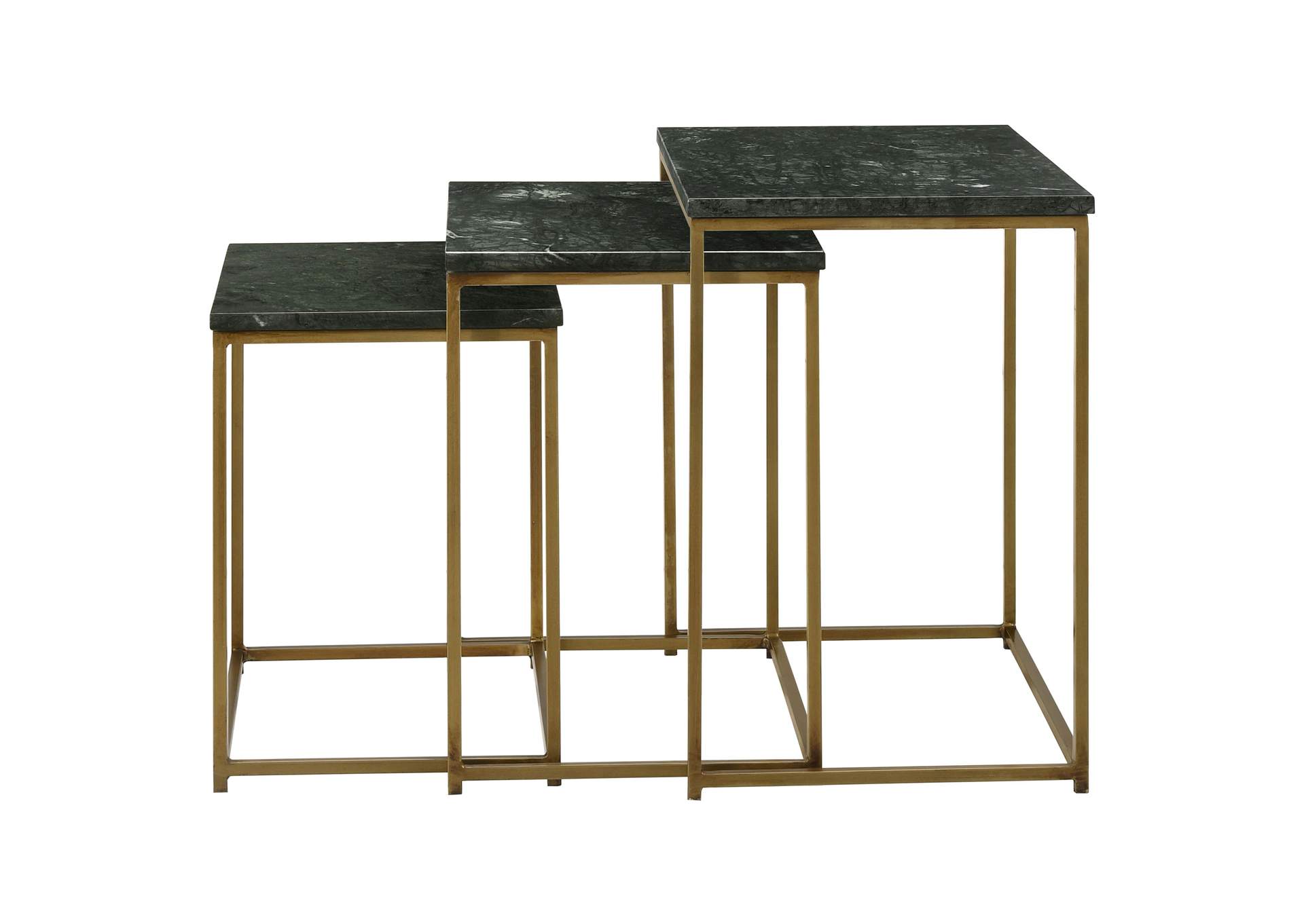 Caine 3-piece Nesting Table with Marble Top,Coaster Furniture