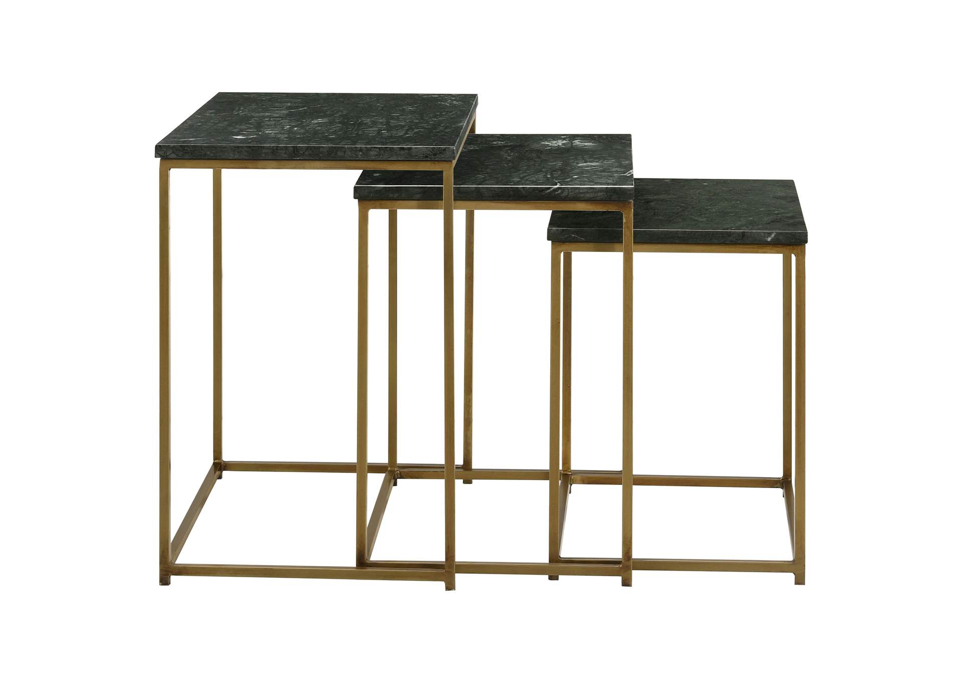 Caine 3-piece Nesting Table with Marble Top,Coaster Furniture