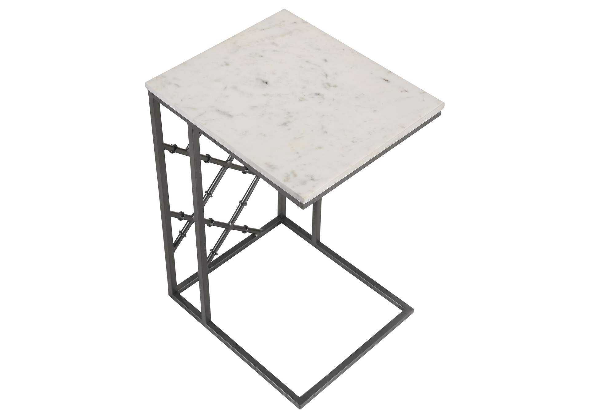 Angeliki Accent Table with Marble Top White,Coaster Furniture