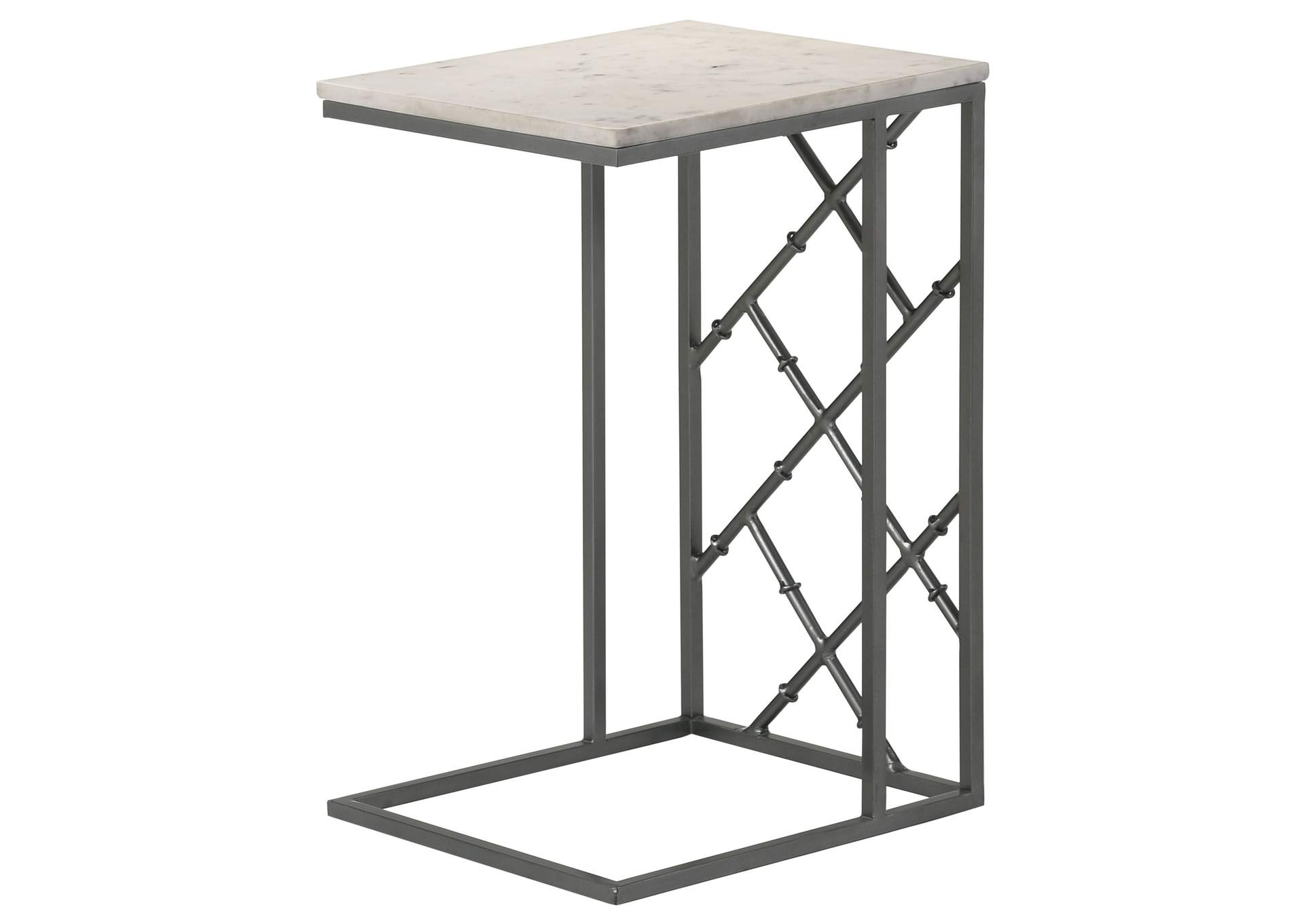 Angeliki Accent Table with Marble Top White,Coaster Furniture