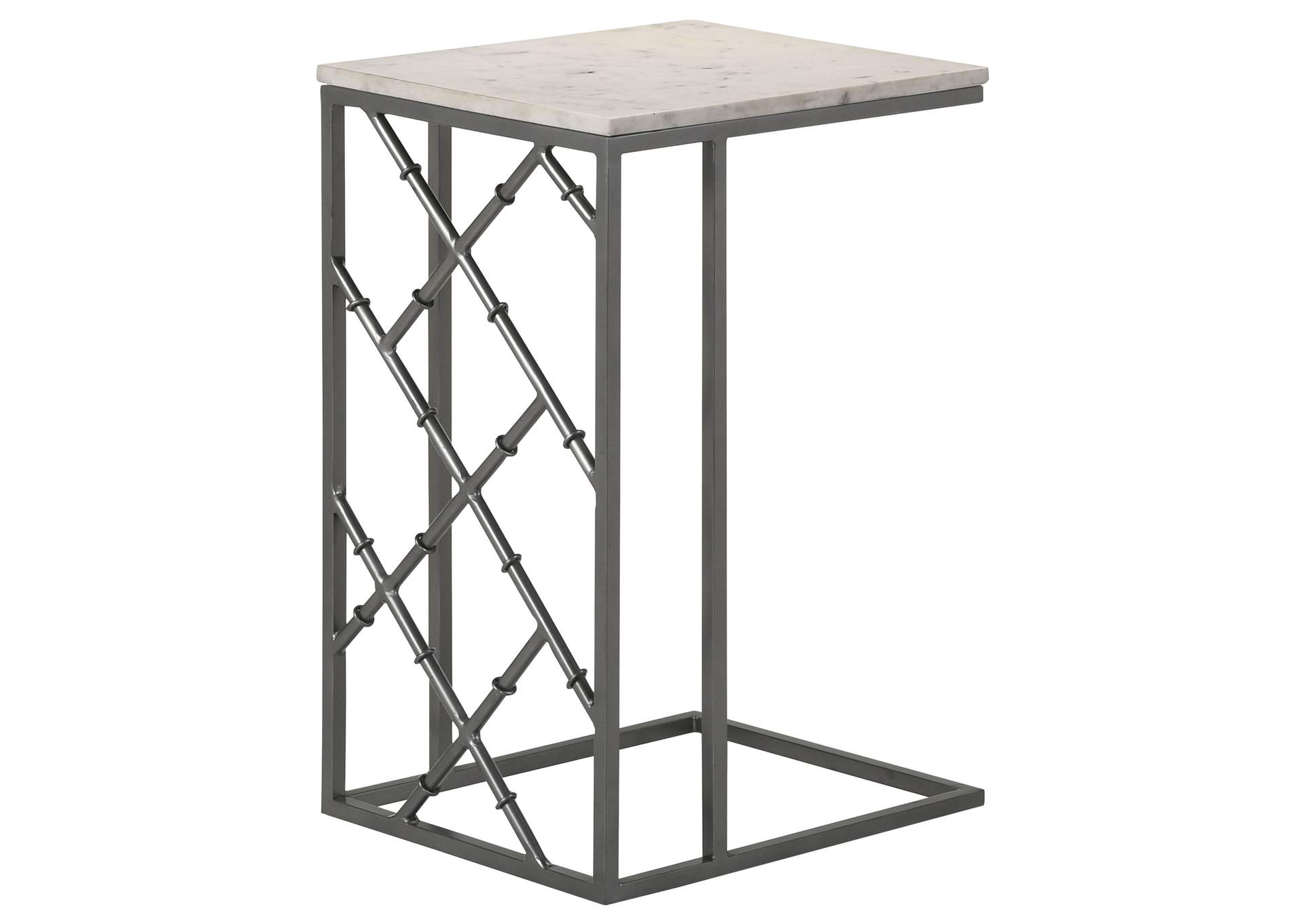 Angeliki Accent Table with Marble Top White,Coaster Furniture